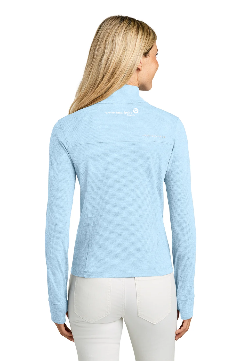 TravisMathew Womens Onward 1/2-Zip, Blue Heather [CIO Wealth Strategies]