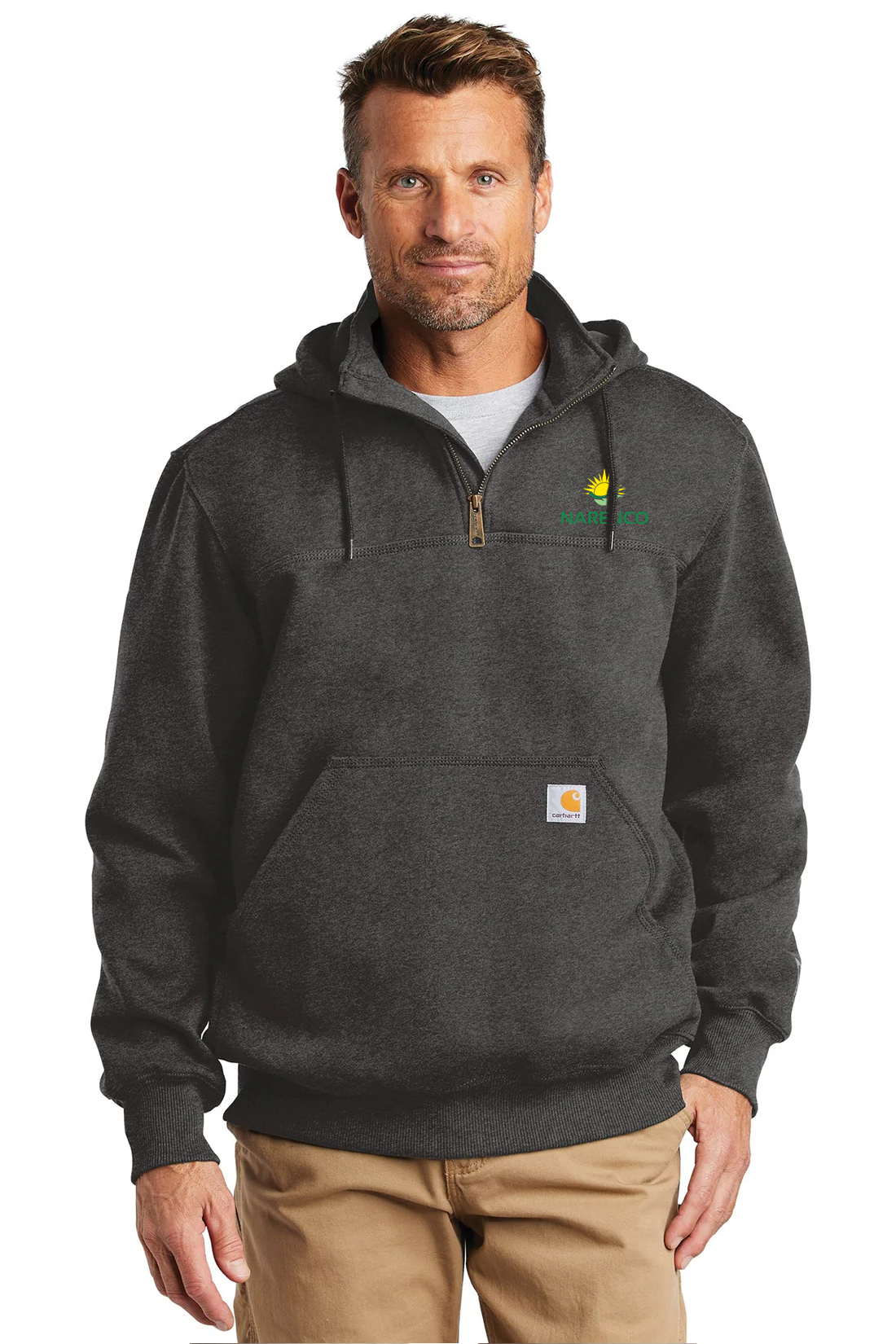 Carhartt Rain Defender Paxton Zip Sweatshirt, Carbon Heather [NARENCO]