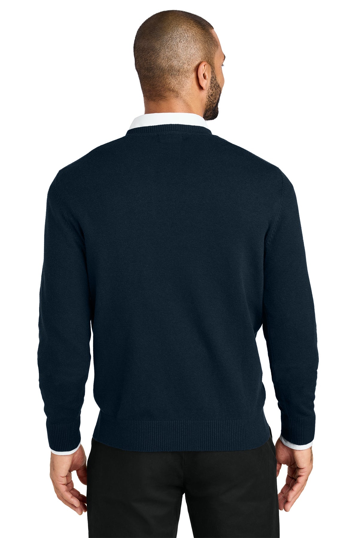 Port Authority Easy Care V-Neck Custom Sweaters, River Blue Navy [Control Risks]