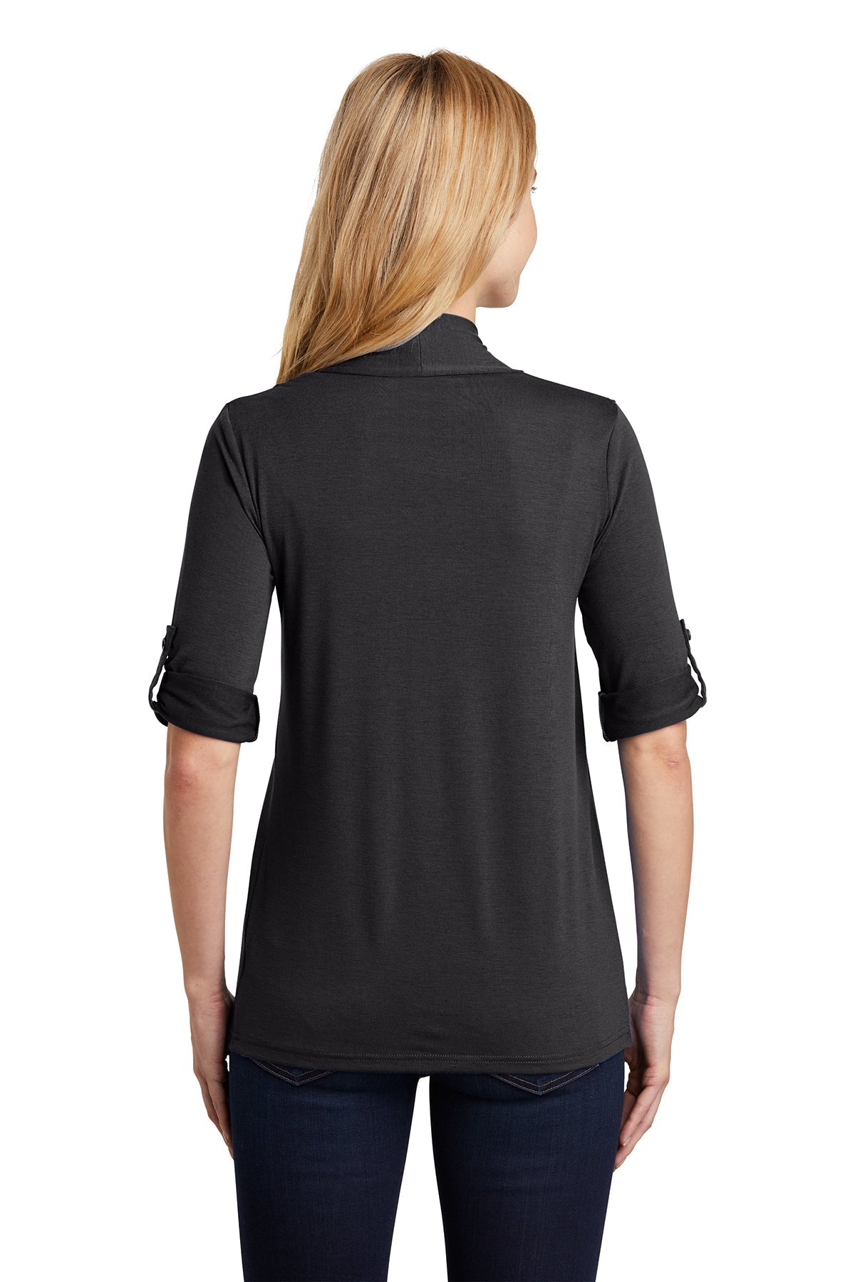 Port Authority Ladies Customized Concept Shrugs, Grey Smoke [Orange by Fooda]