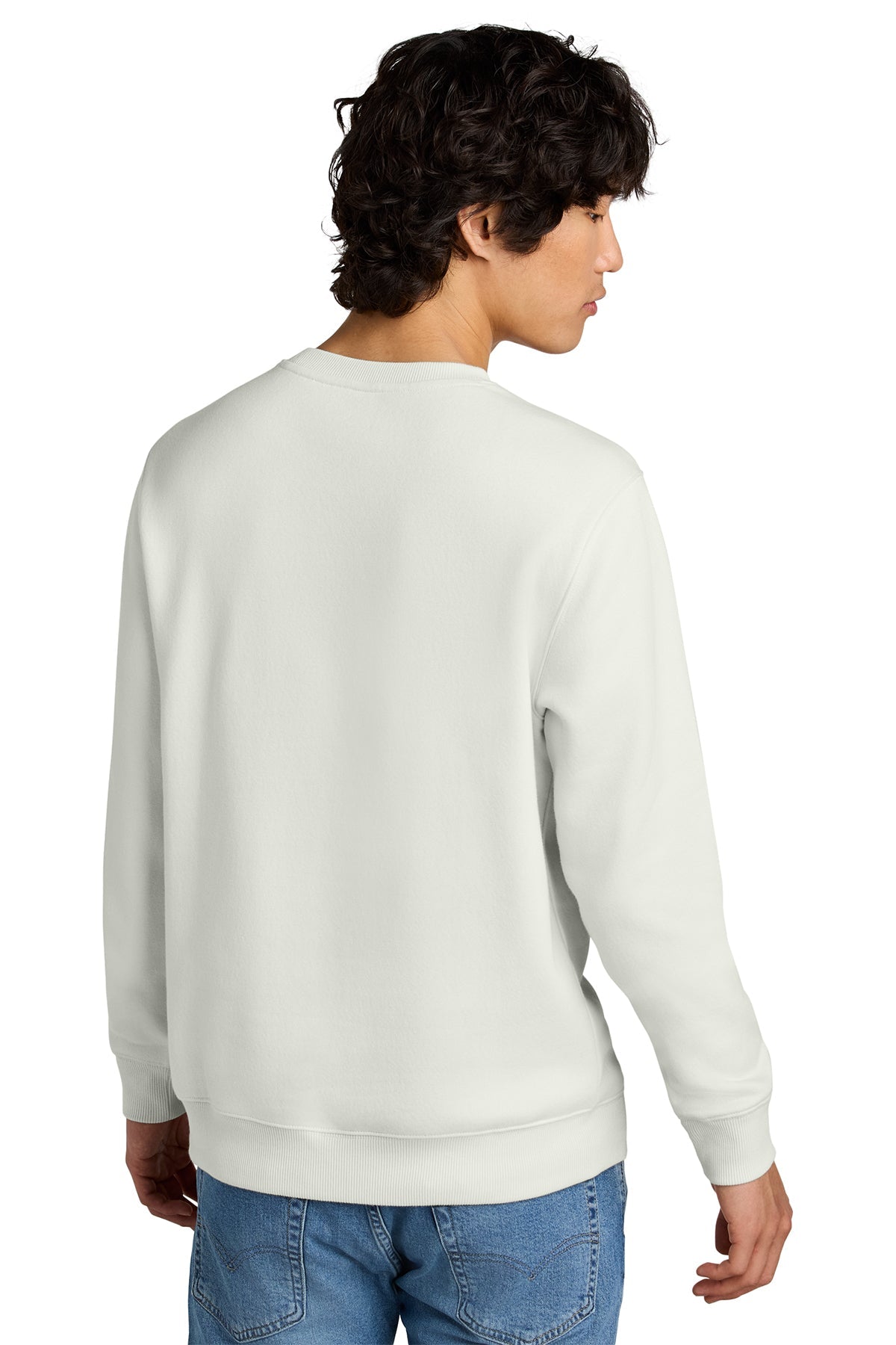 District Perfect Weight Fleece Custom Crews, White Onyx [August Grooming]
