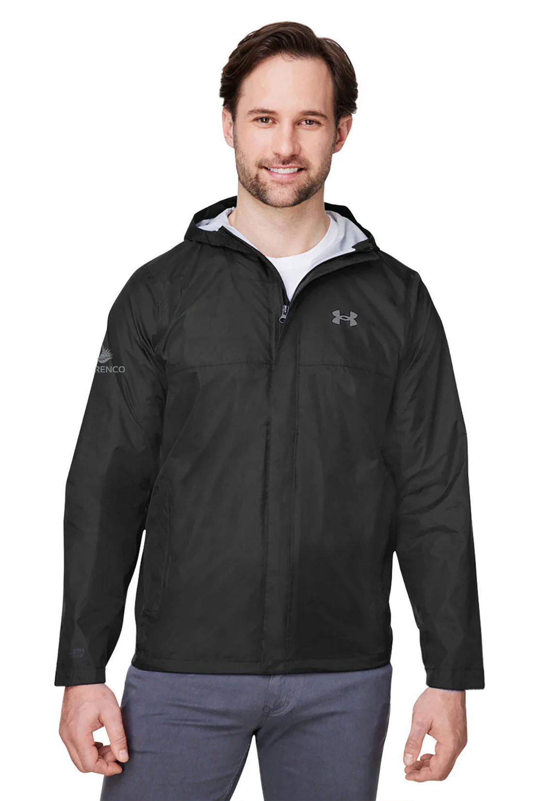 Under Armour Mens Stormproof Cloudstrike 2.0 Jacket, Black/ Grey [NARENCO]