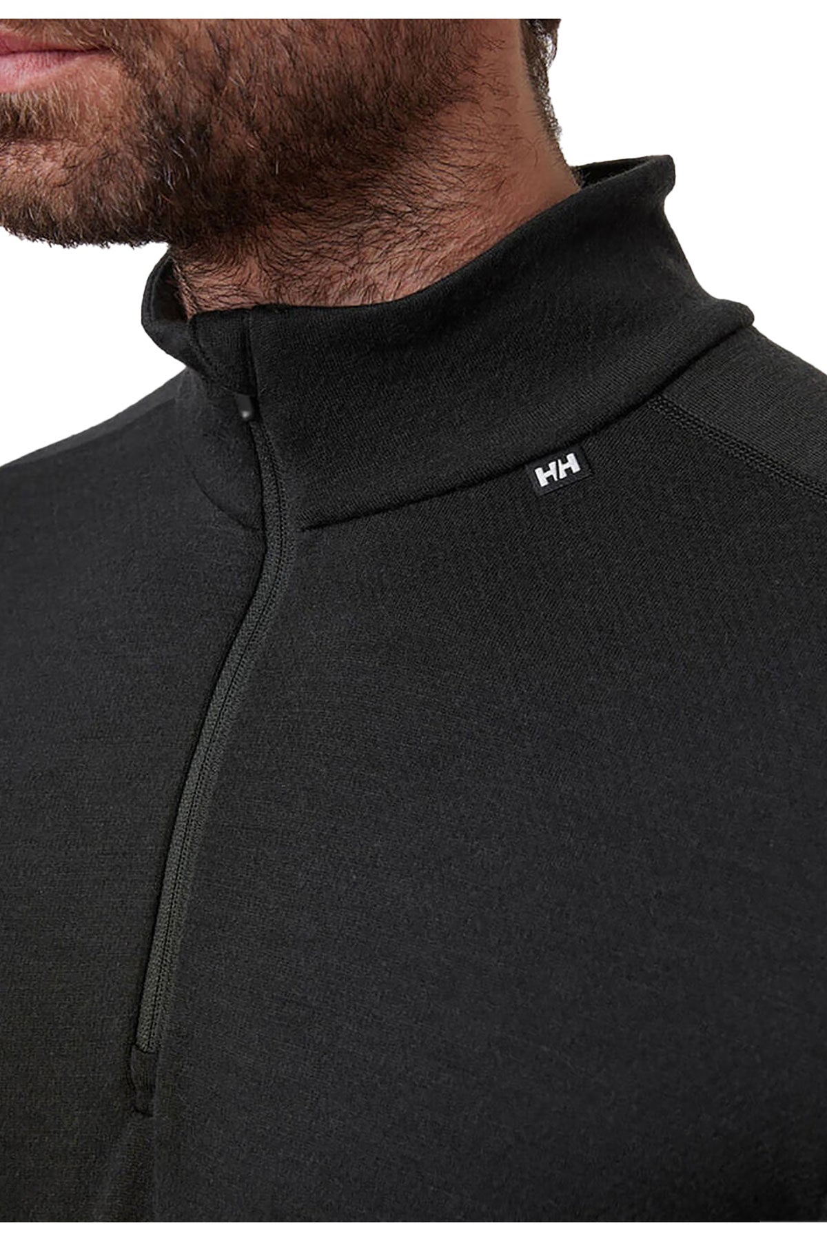 Helly Hansen Mens Lifa Merino Midweight Custom Half-Zips, Black