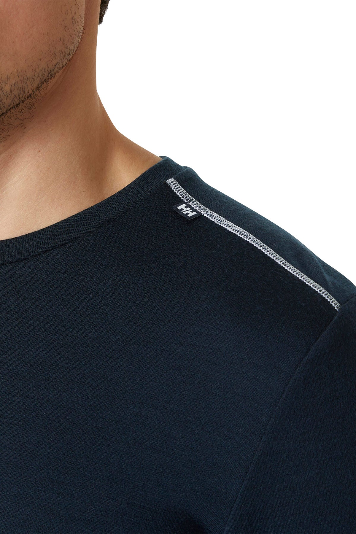 Helly Hansen Mens Lifa Merino Midweight Custom Crew Tops, Navy