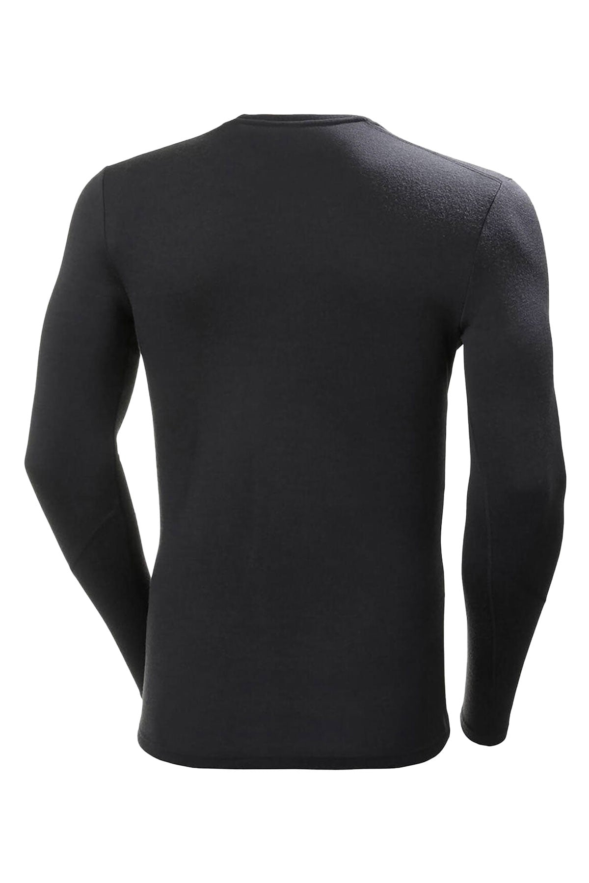 Helly Hansen Mens Lifa Merino Midweight Custom Crew Tops, Black