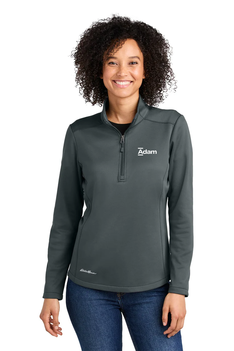 Eddie Bauer Womens Smooth Mid Layer Fleece 1/2-Zip, Iron Gate [Adam Equipment]