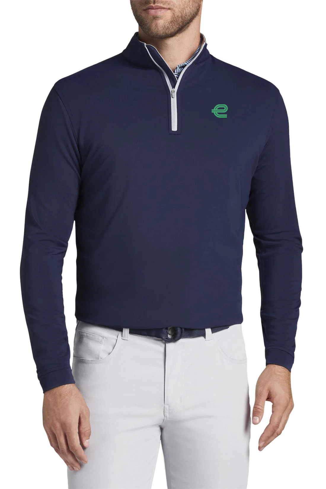 Peter Millar Perth Stretch Terry Quarter Zip, Navy [Enterprise Mobility]
