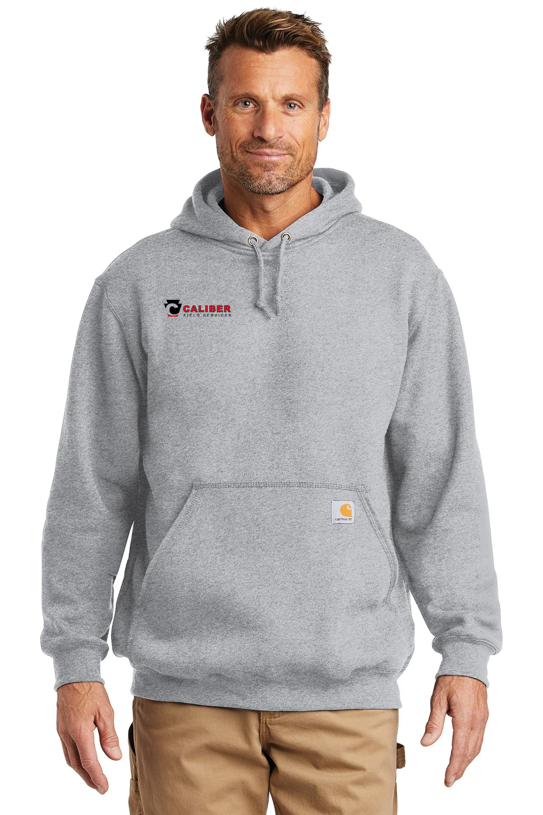 Carhartt Midweight Hoodie, Heather Grey [Caliber Field Services, Inc.]