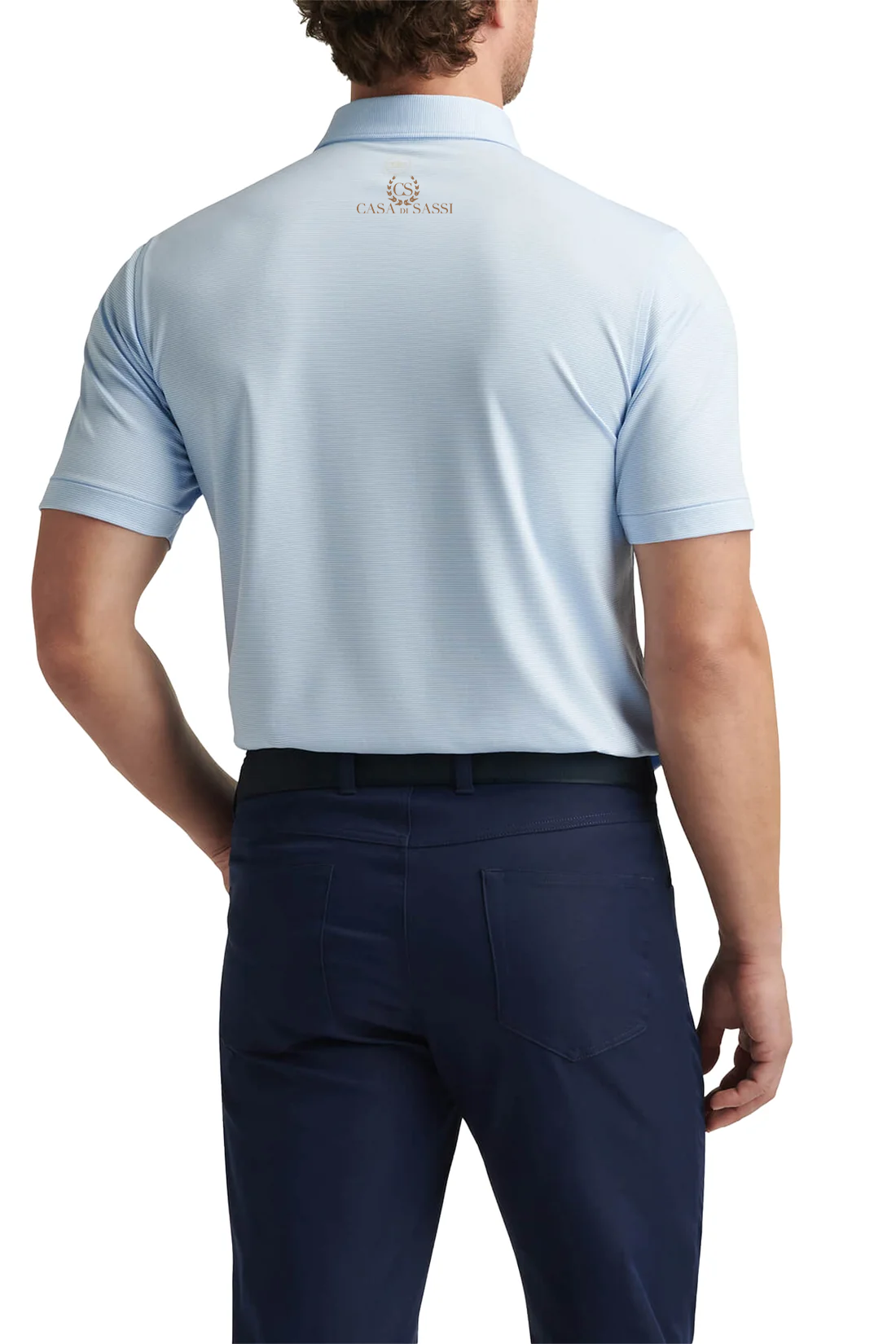 Peter Millar Jubilee Stripe Polo, Cottage Blue [Casa Di Sassi  Crafted Collection Fall 2026]