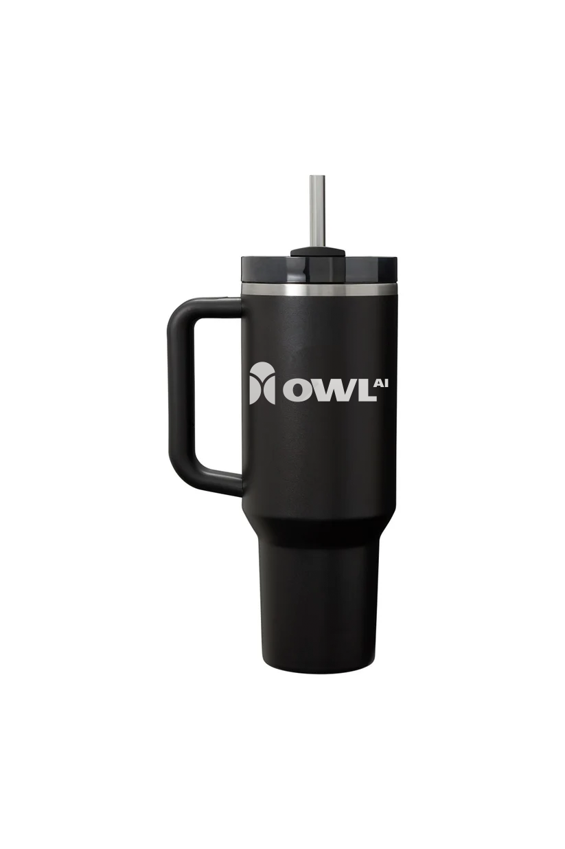 Stanley Quencher FlowState Tumbler 40 oz, Black [Owl AI]