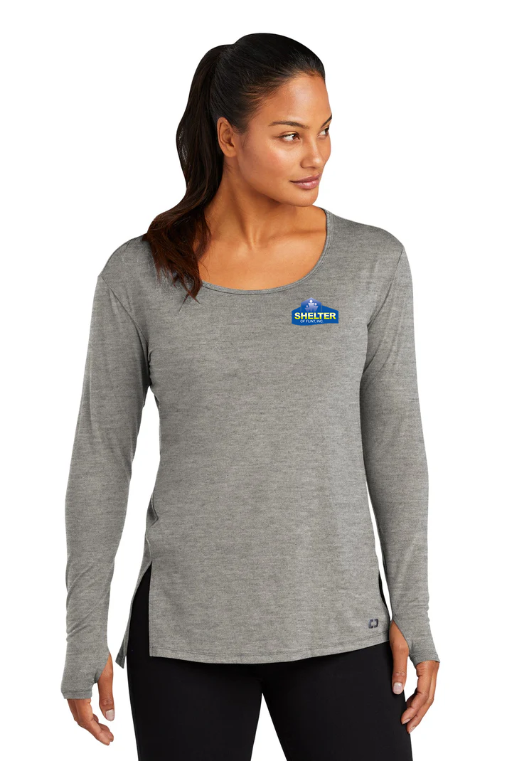 OGIO Ladies Luuma Long Sleeve Tunic, Petrol Grey [Shelter of Flint]
