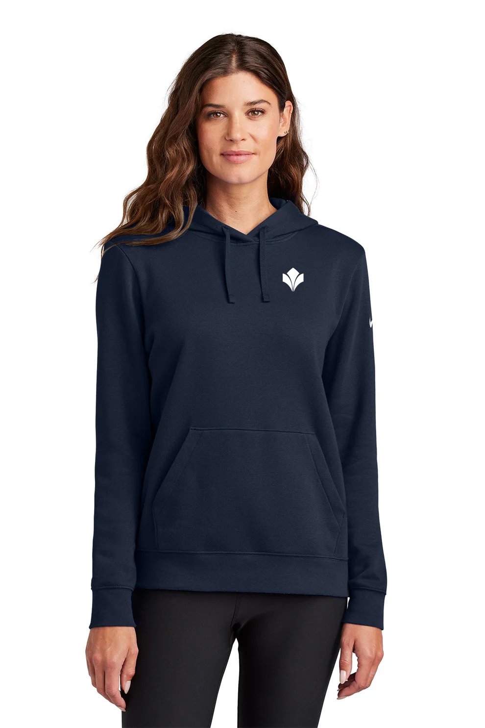 Nike Ladies Club Fleece Pullover Hoodie, Midnight Navy [Zura Bio]