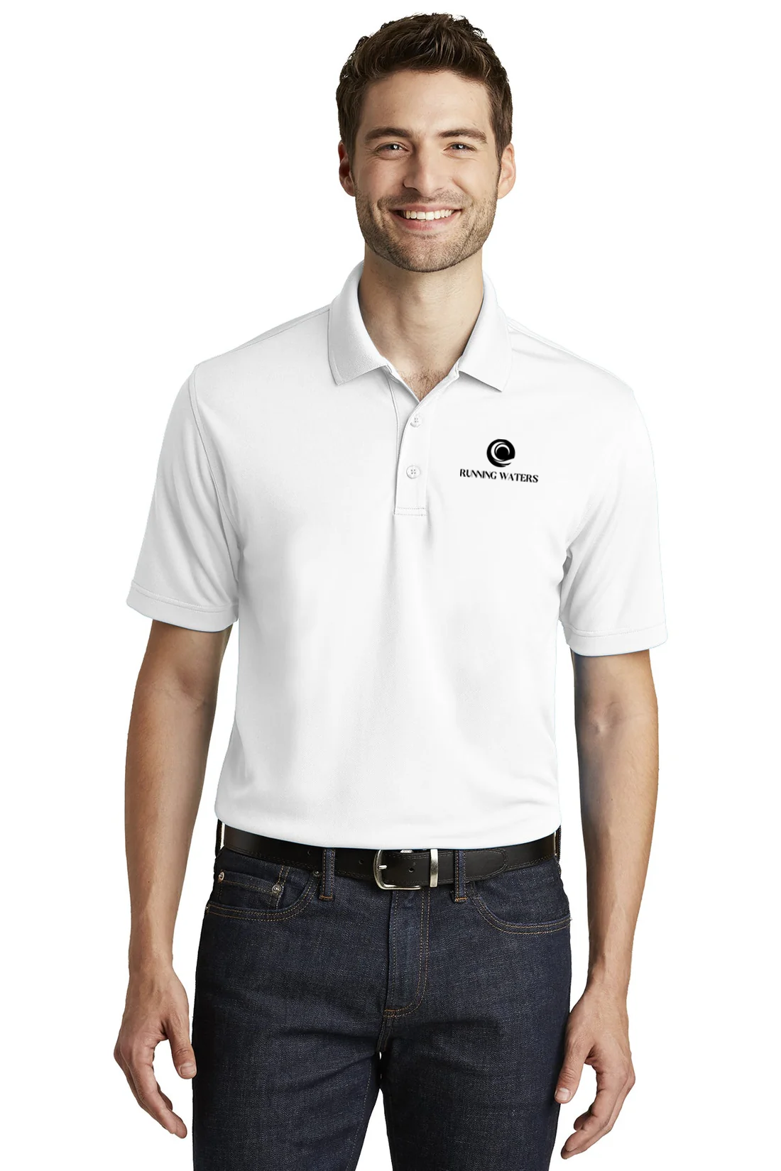 Port Authority Dry Zone UV Micro-Mesh Polo, White [Inspirational Development & Empowerment]