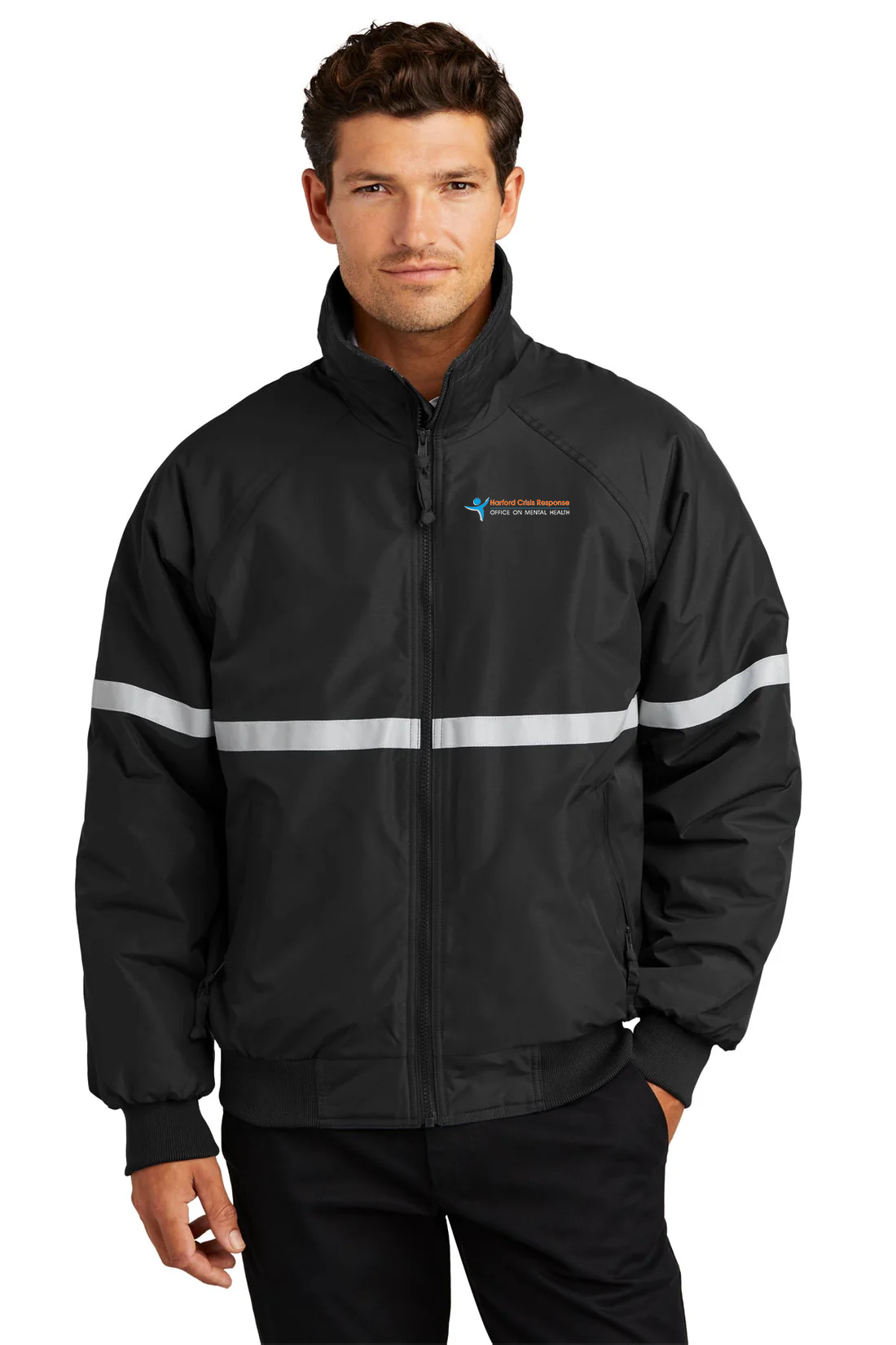 Port Authority Challenger Jacket with Reflective Taping, True Black[Harford Crisis Response]