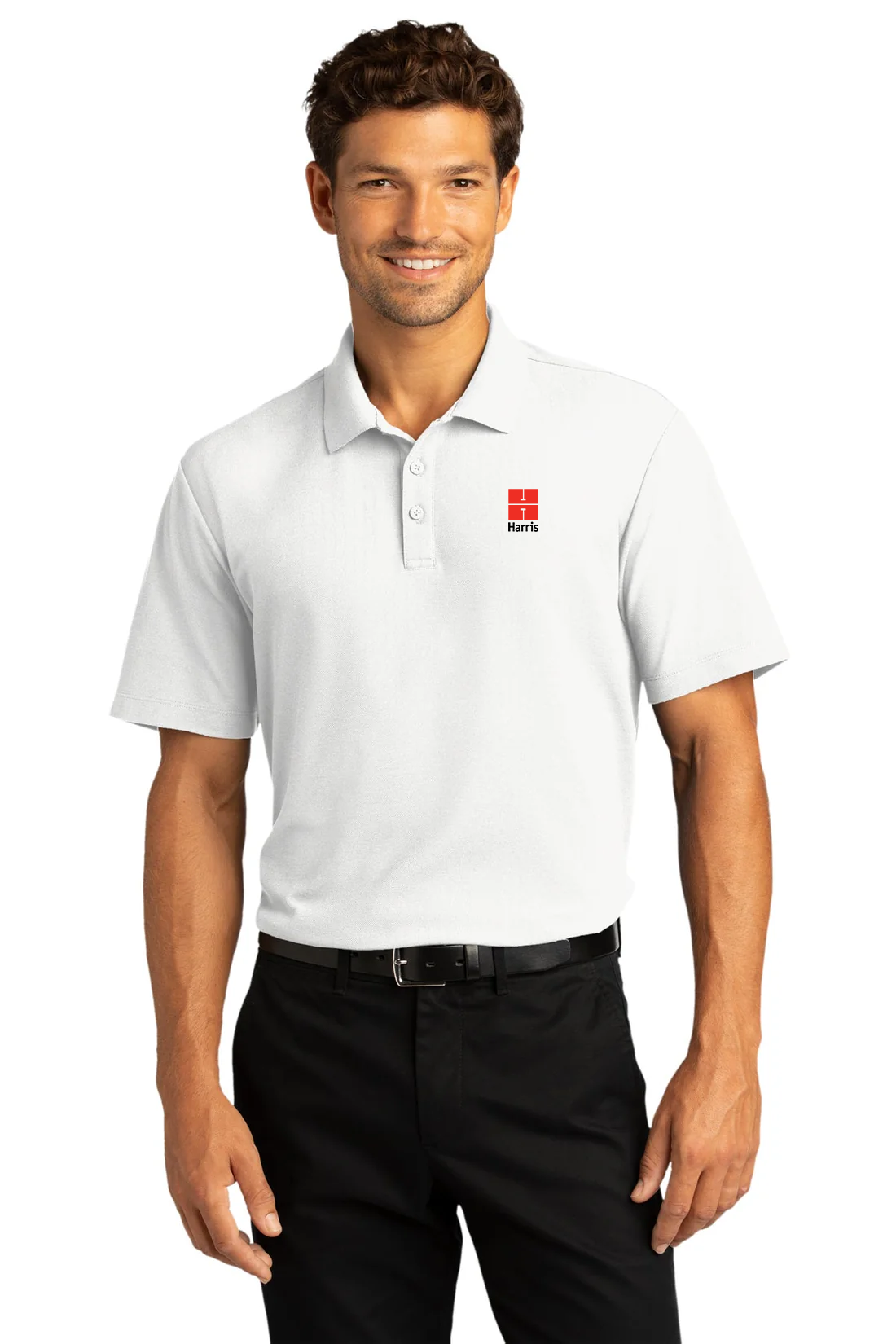 Port Authority SuperPro React Polo, White [Harris & Associates]