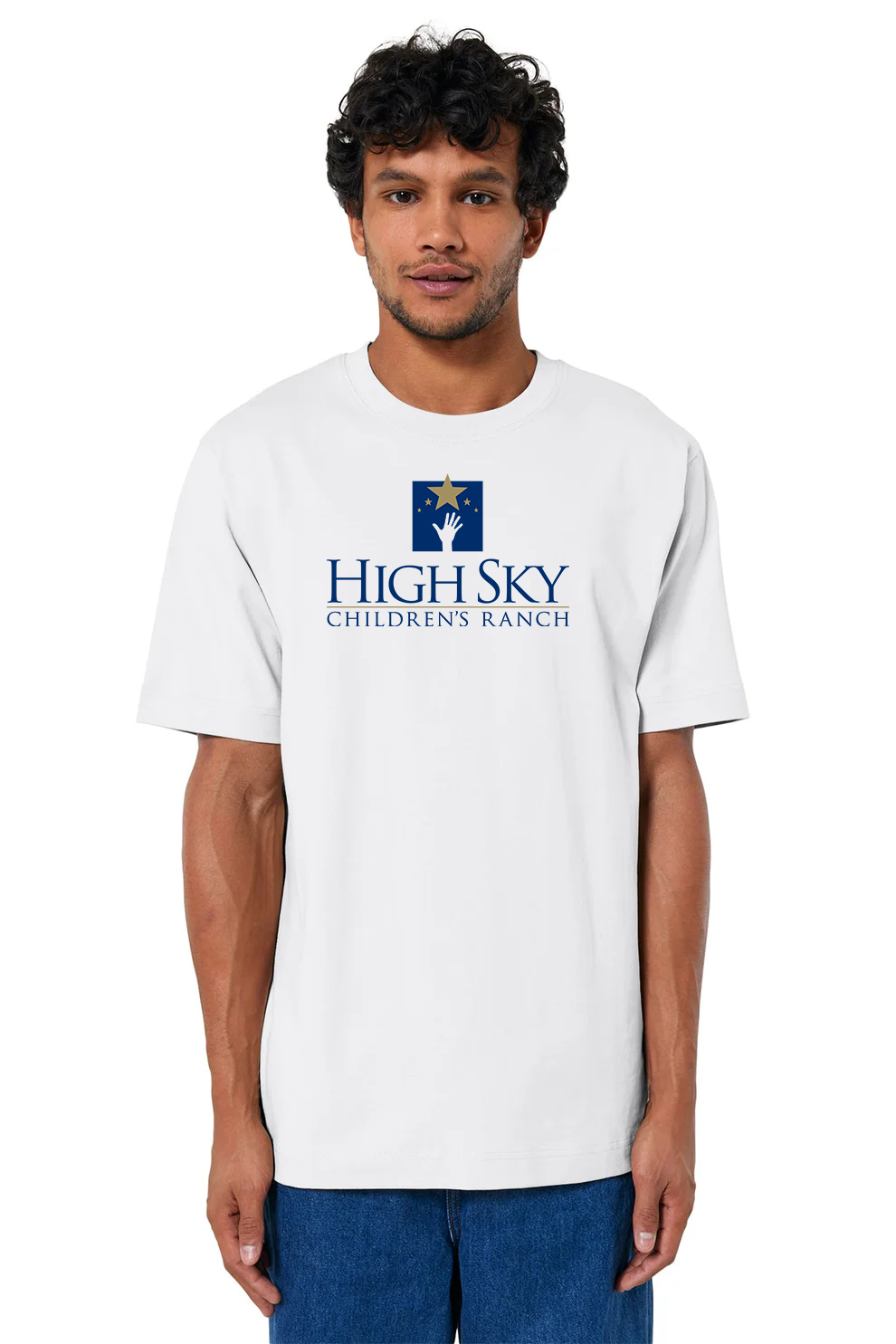 Stanley Stella Unisex Freestyler Heavyweight Tee, White [High Sky Children's Ranch]