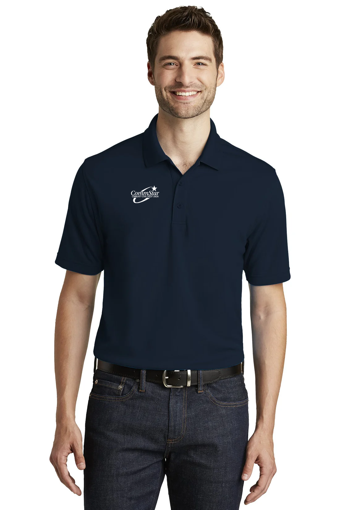 Port Authority Dry Zone UV Micro-Mesh Polo, River Blue Navy [CommStar Credit Union]
