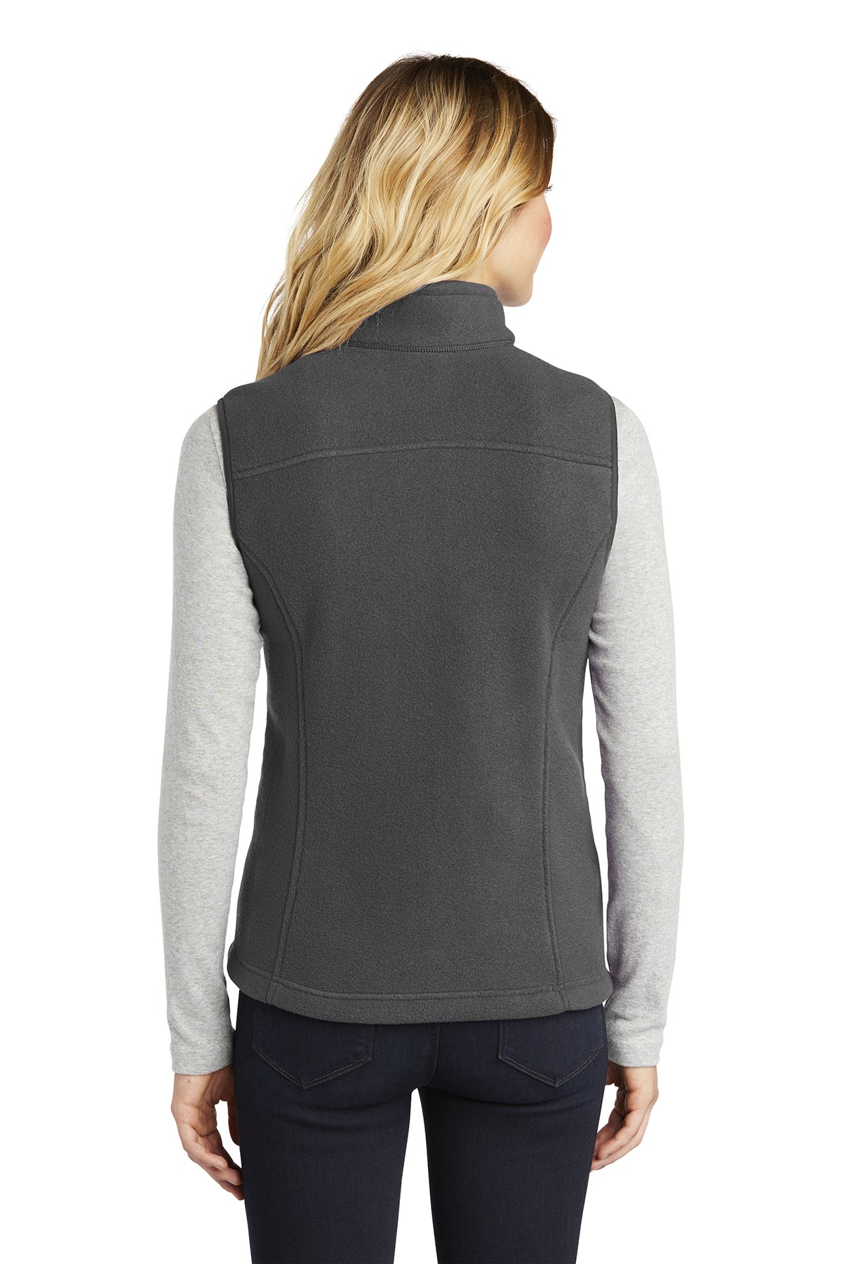 Eddie Bauer Ladies Branded Fleece Vests, Grey Steel [PQS by Innovaccer]