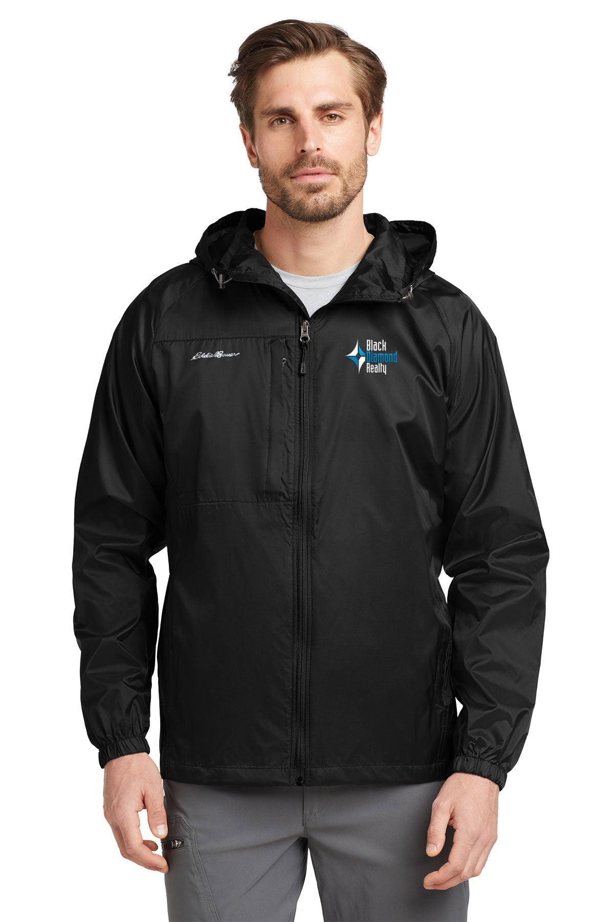 Eddie Bauer Wind Jacket, Black [Black Diamond Realty]