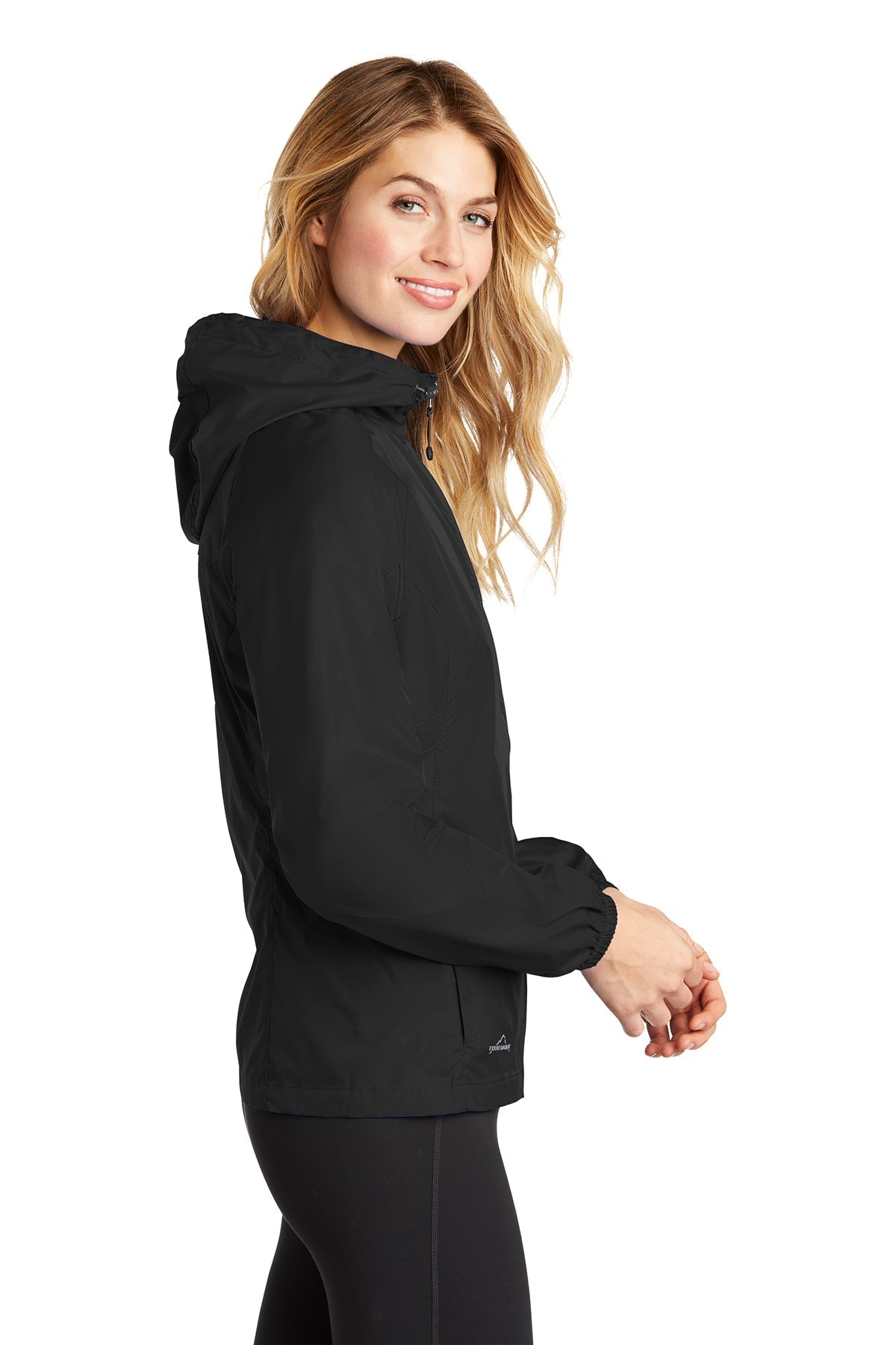 Eddie Bauer Ladies Custom Packable Wind Jackets, Black [Eastside Vocational Services, Inc.]