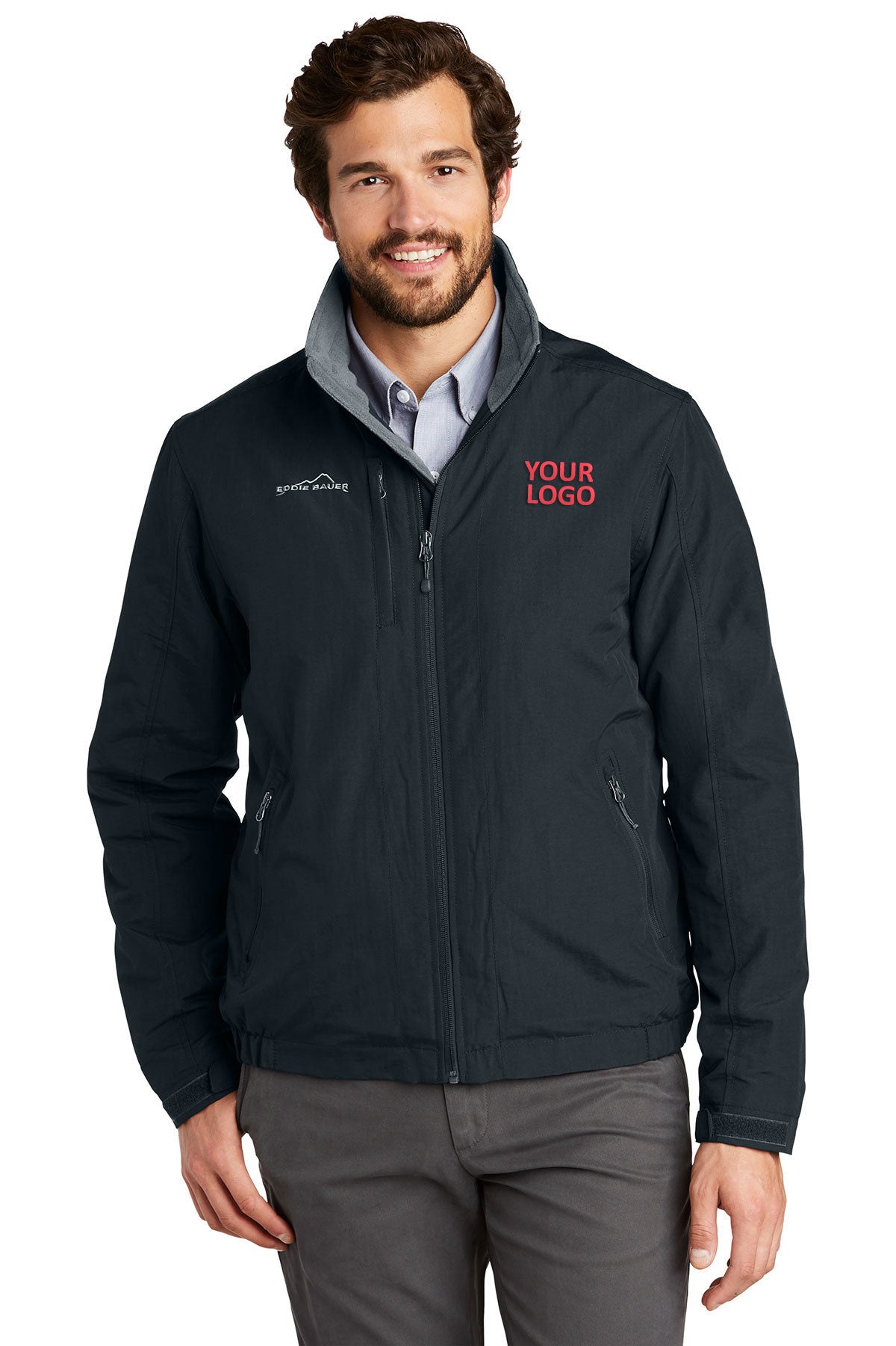 Eddie Bauer Custom Fleece-Lined Jackets, Black [Tun Tavern Men's Ministry]
