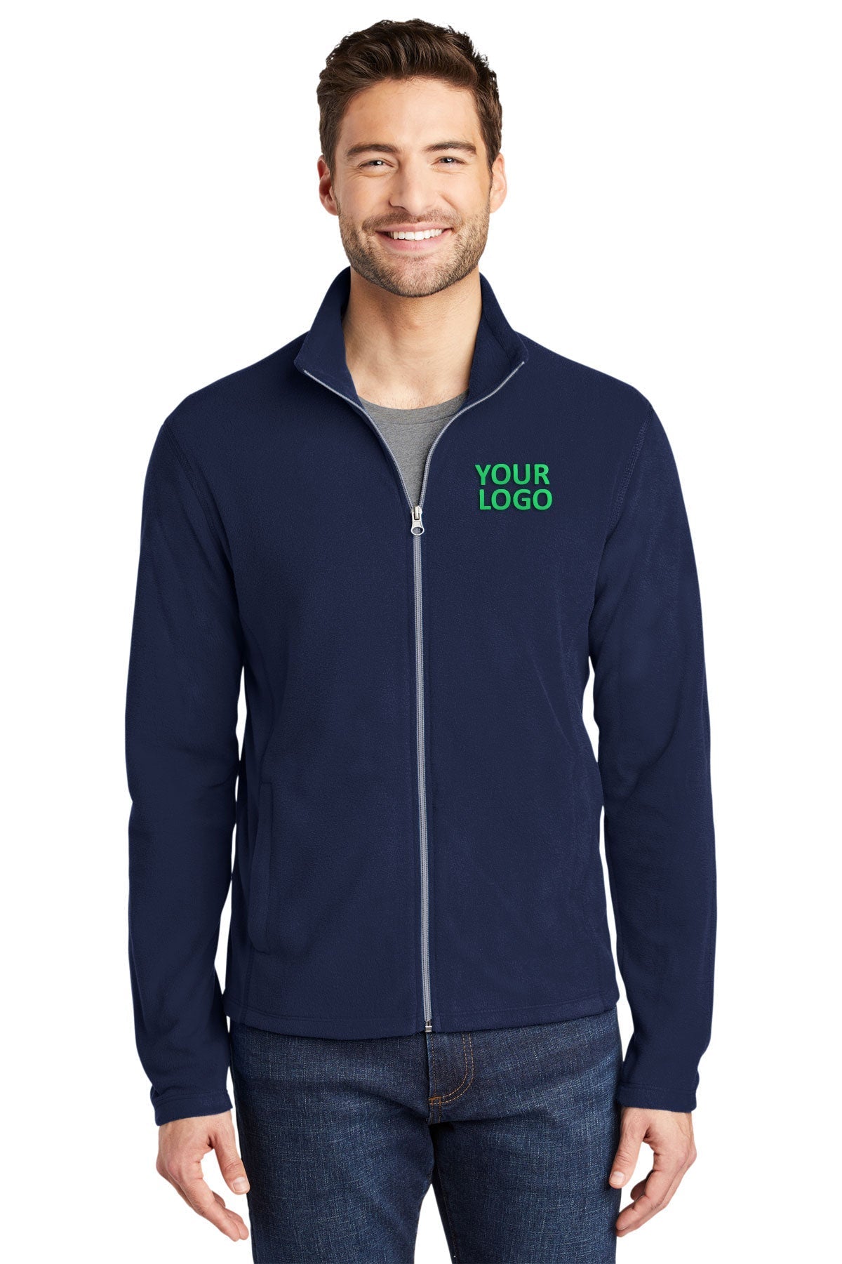 Port Authority MicroFleece Customized Jackets, True Navy [Valley Internet]