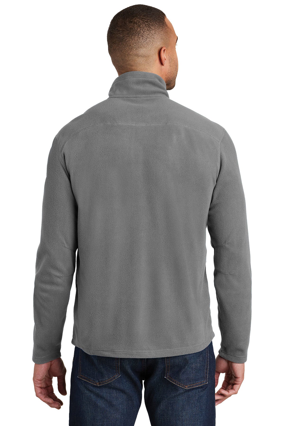 Port Authority Microfleece 1/2-Zip Customized Pullovers, Pearl Grey [Blue Ridge Axe]