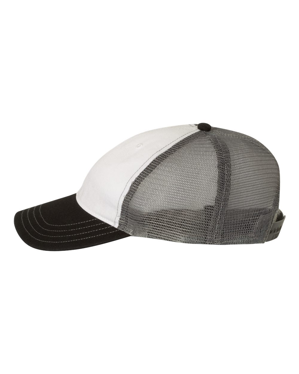 Richardson Garment-Washed Custom Trucker Caps, White Charcoal Black [NCT]