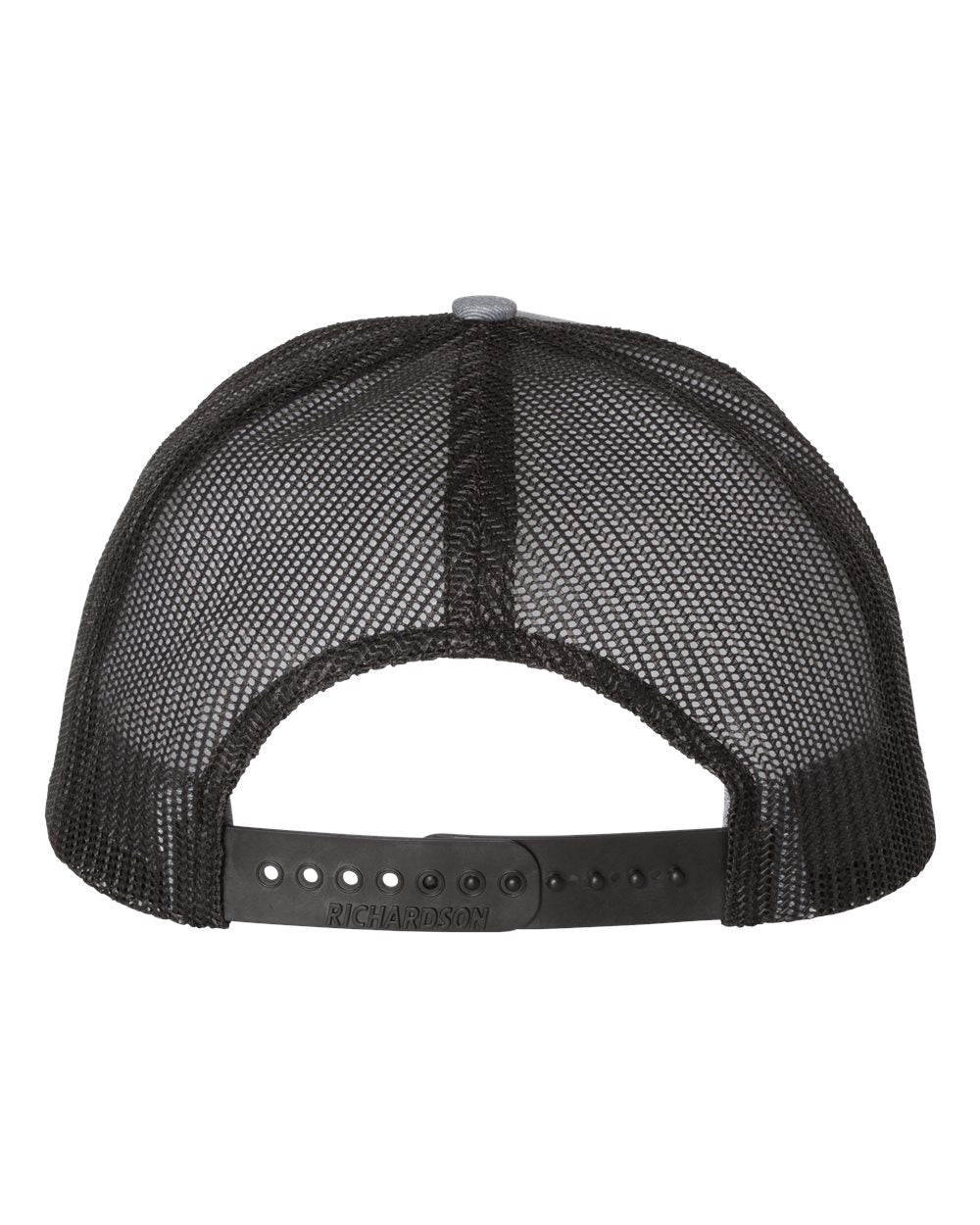 Richardson Branded Snapback Trucker Caps, Heather Grey Black [ACI Jet]