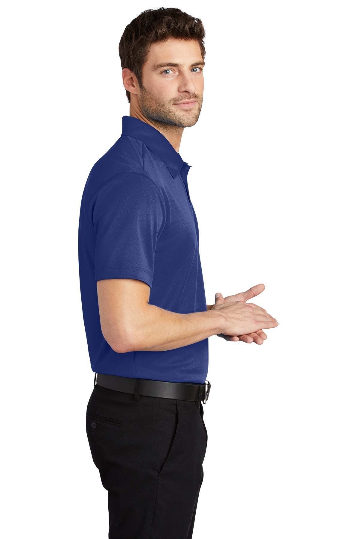 Port Authority Silk Touch Branded Performance Polos, Royal [Harford Crisis Response]