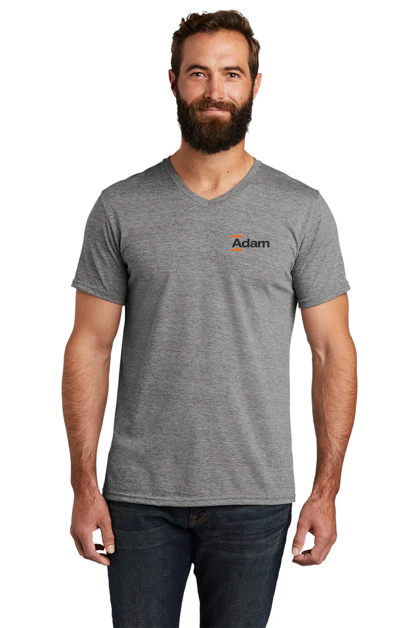 Allmade Unisex Tri-Blend V-Neck Tee, Aluminum Grey [Adam Equipment]