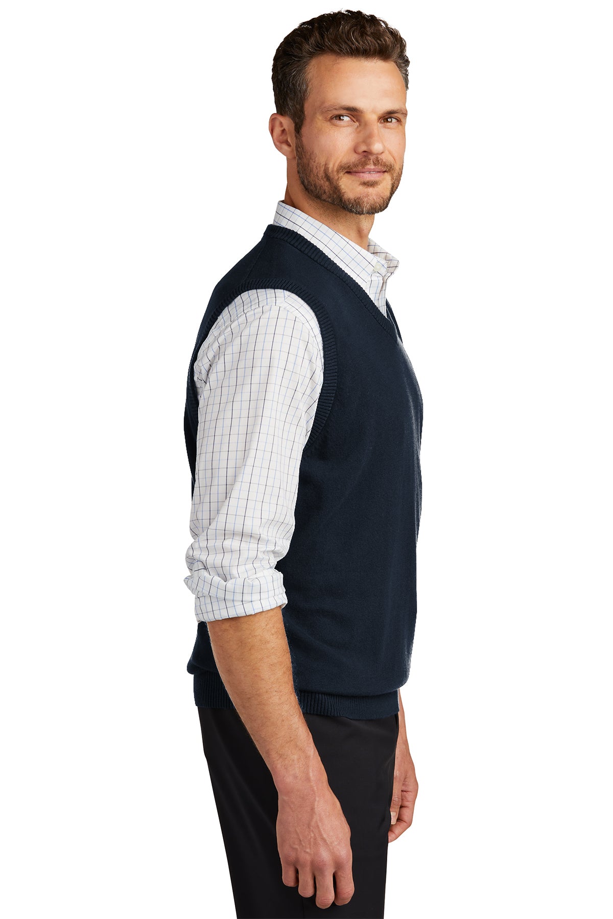 Port Authority Customized Sweater Vests, Navy [Fooda]