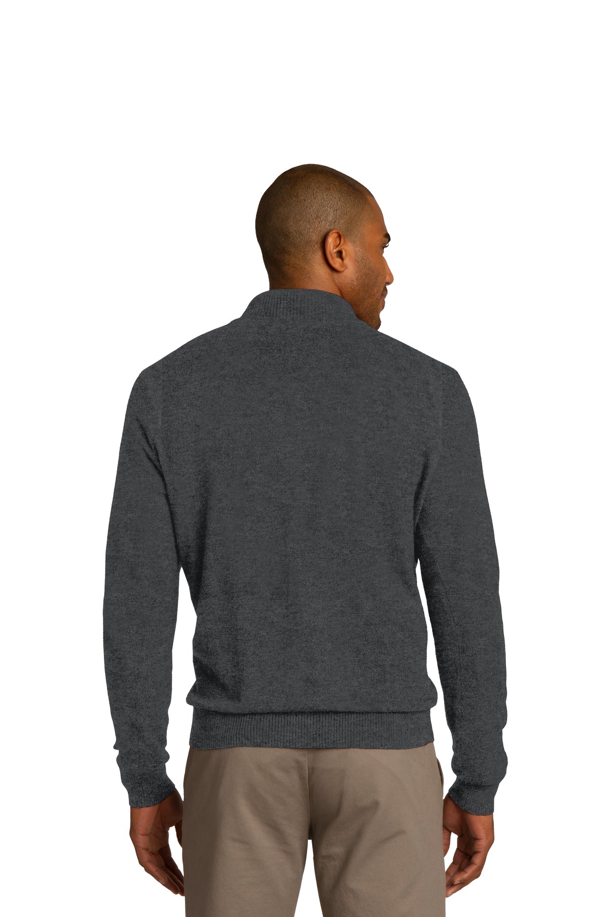 Port Authority 1/2-Zip Branded Sweaters, Charcoal Heather [Orange by Fooda]