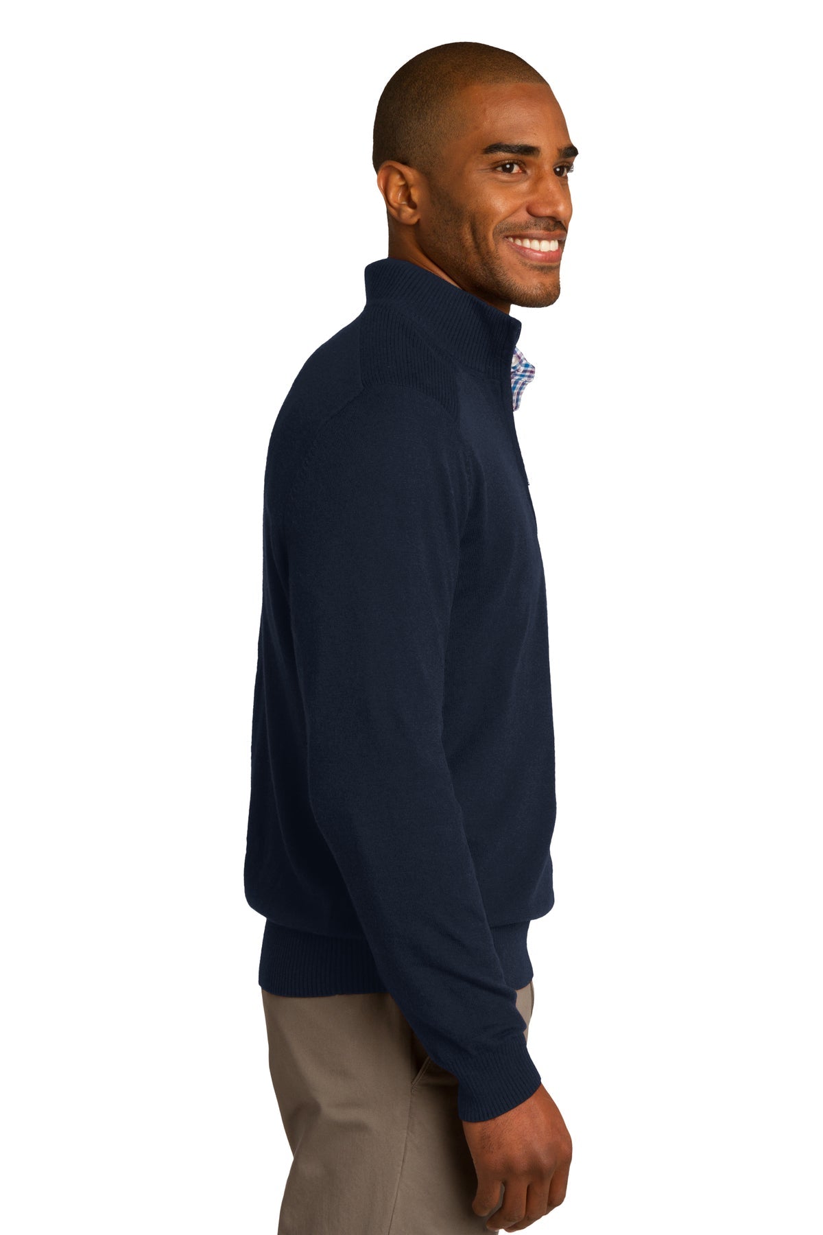 Port Authority 1/2-Zip Branded Sweaters, Navy [NCT]