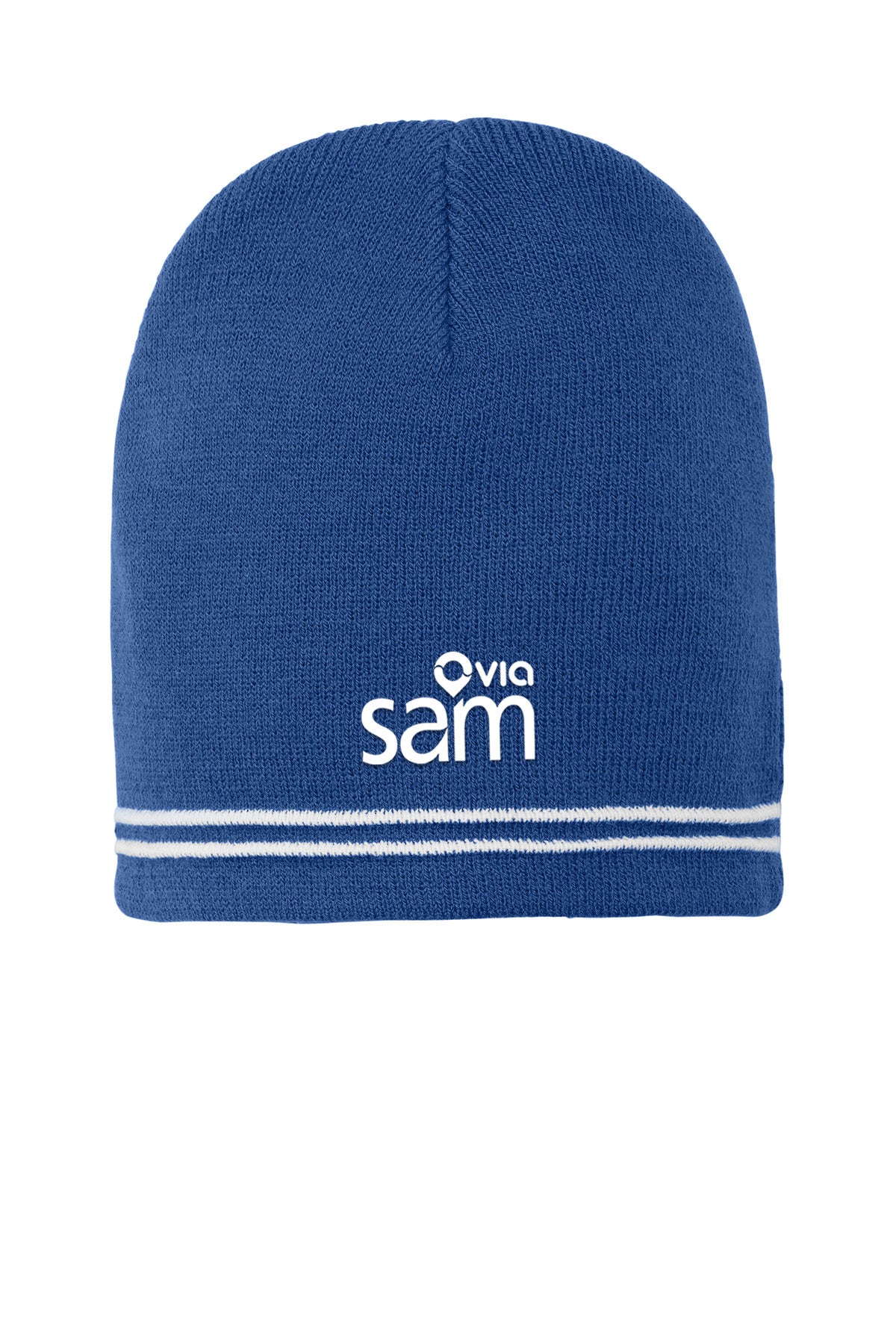 Sport-Tek Spectator Custom Beanies, True Royal/ White [Via Transportation / Sioux Area Metro]