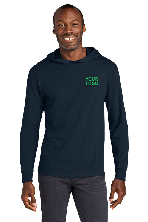 Jerzees Classics Unisex Cotton Long Sleeve Custom T-Shirts, J. Navy