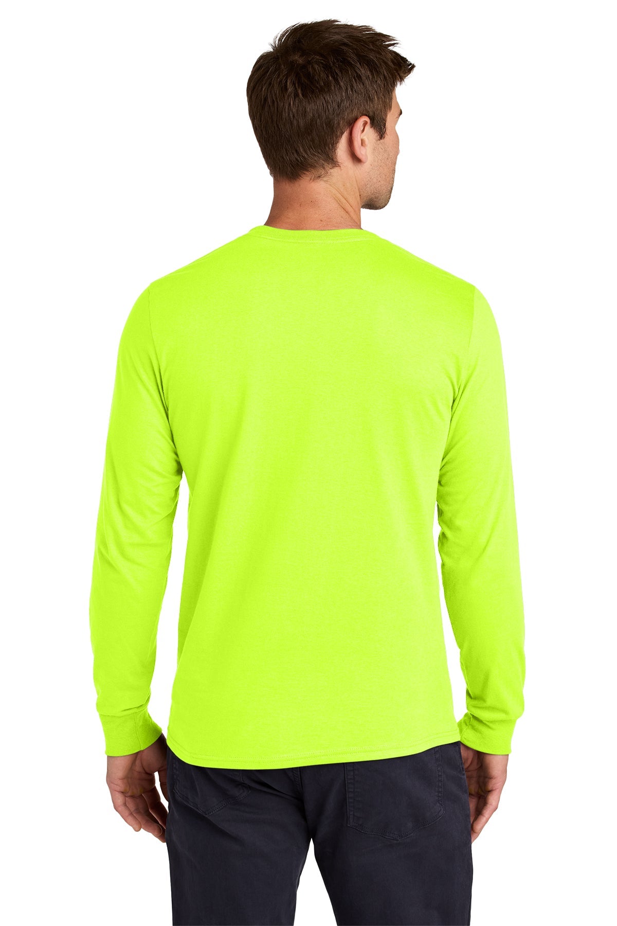 Jerzees Classics Unisex Cotton Long Sleeve Custom T-Shirts, Safety Green