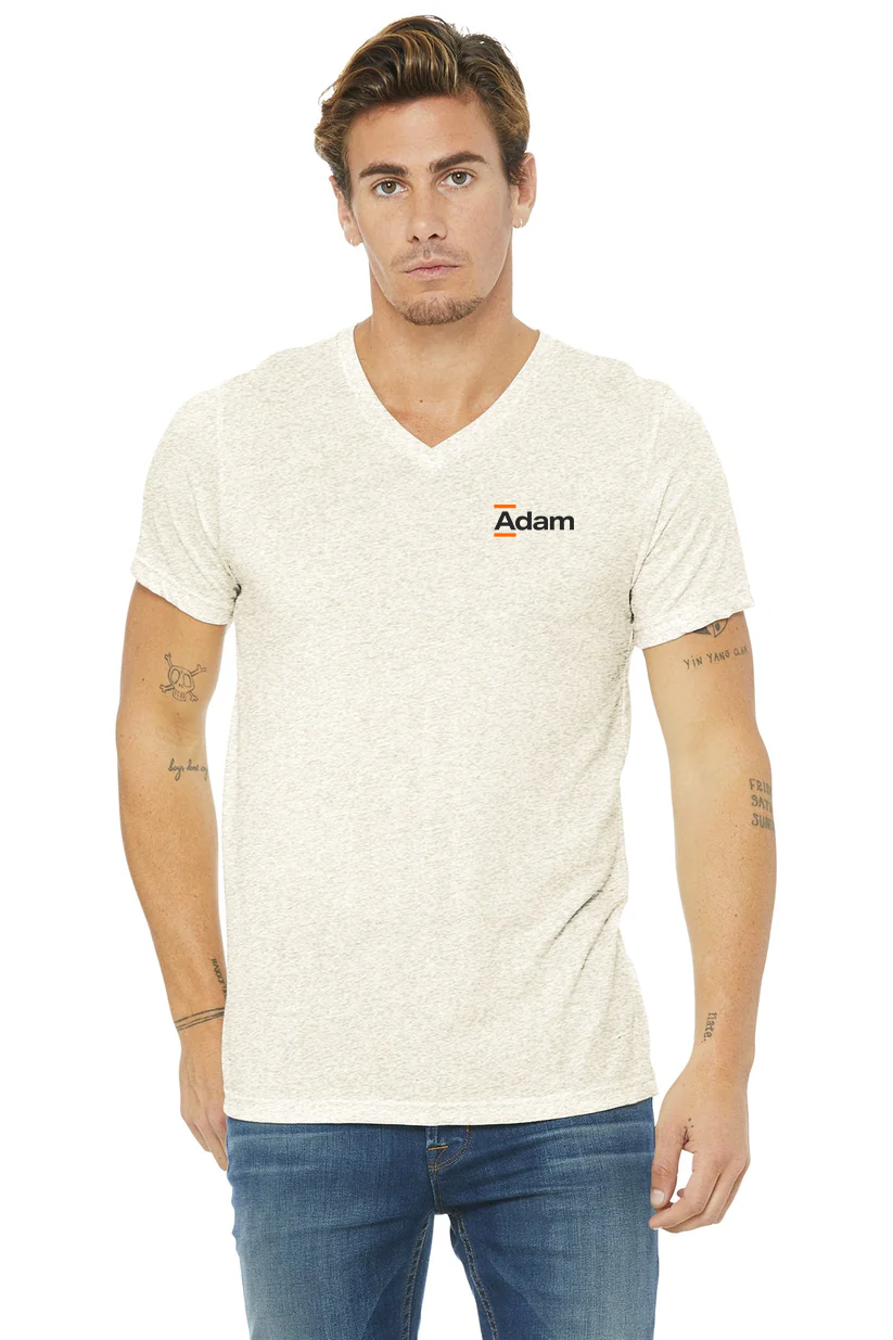 Bella Canvas Unisex Triblend V-Neck, Oatmeal [Adam Equipment]