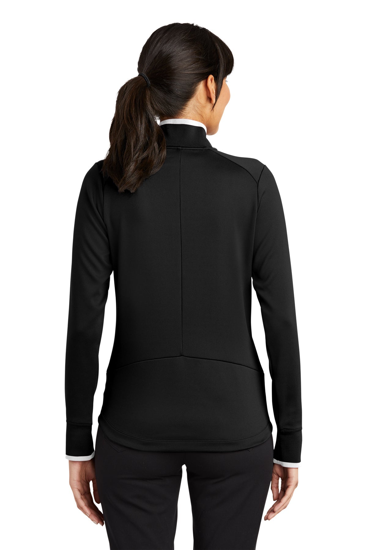 Nike Ladies Dri-FIT Custom Quarter Zip Cover-Ups, Black/ White [ACI Jet Uniforms]
