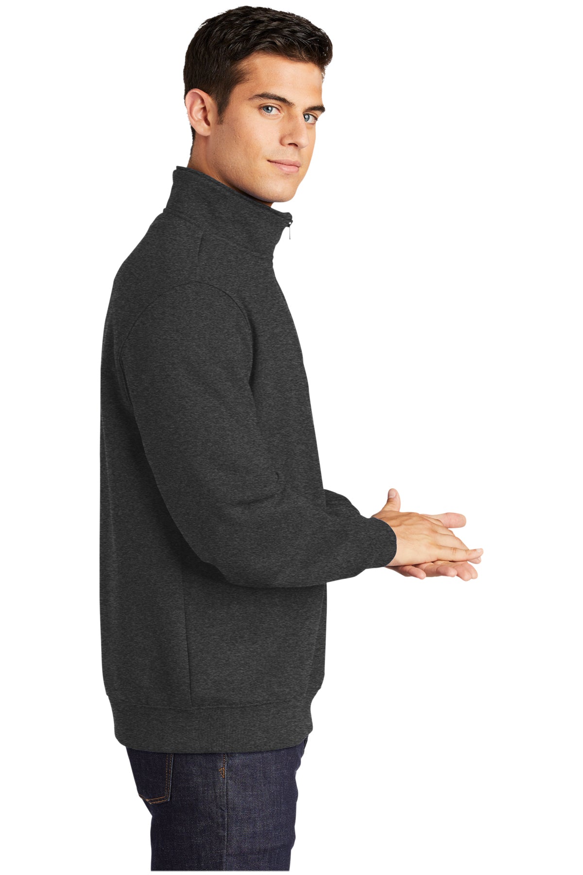Sport-Tek Tall Customized 1/4-Zip Sweatshirts, Graphite Heather [NCT]