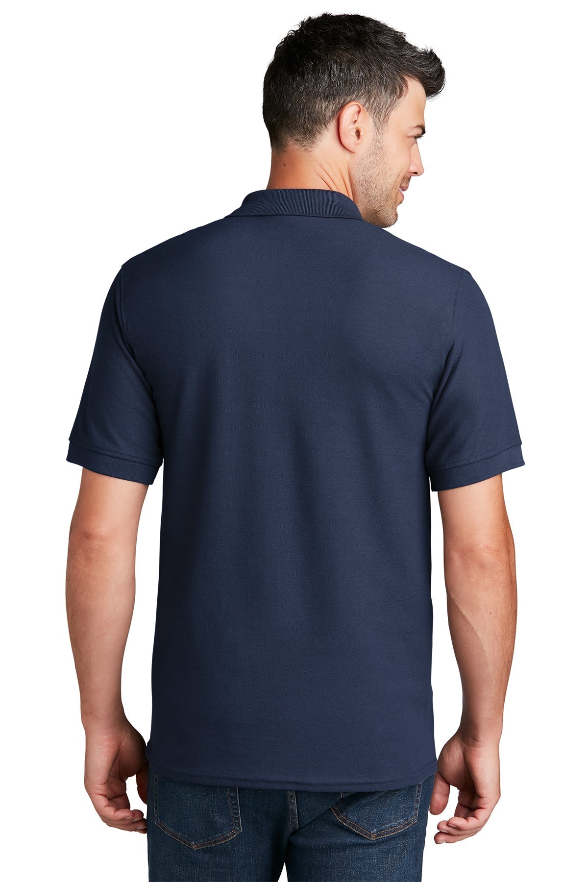Port & Company Custom Pique Polos, Deep Navy [High Sky Children's Ranch]