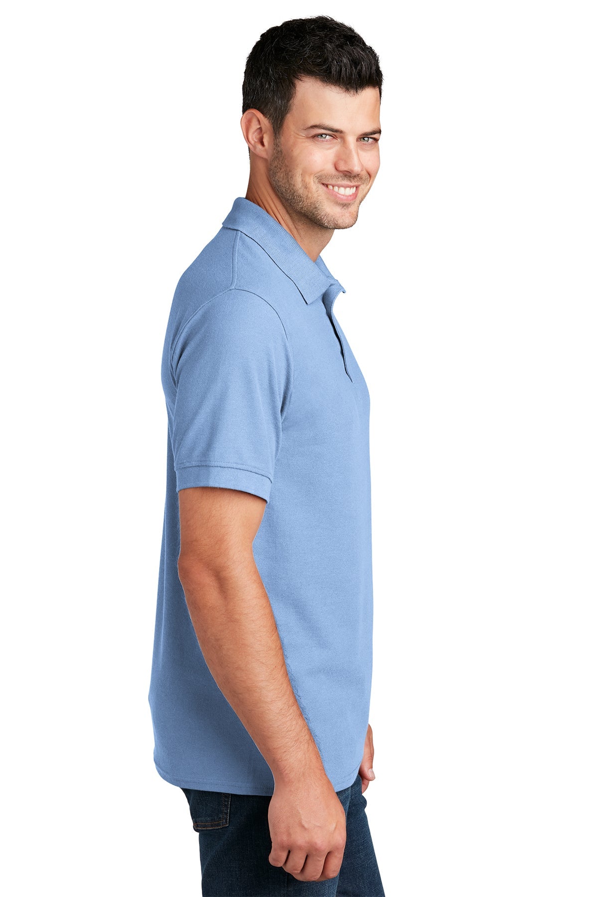 Port & Company Branded Pique Polos, Light Blue [High Sky Children's Ranch]