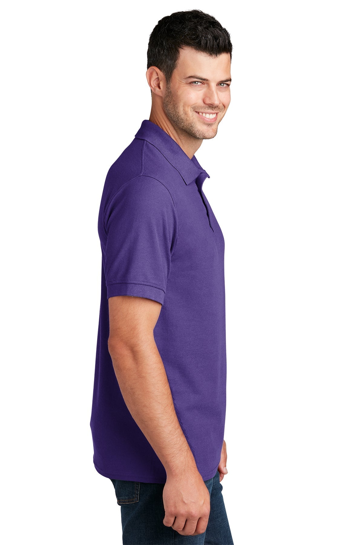 Port & Company Branded Pique Polos, Purple [Visit Jackson]