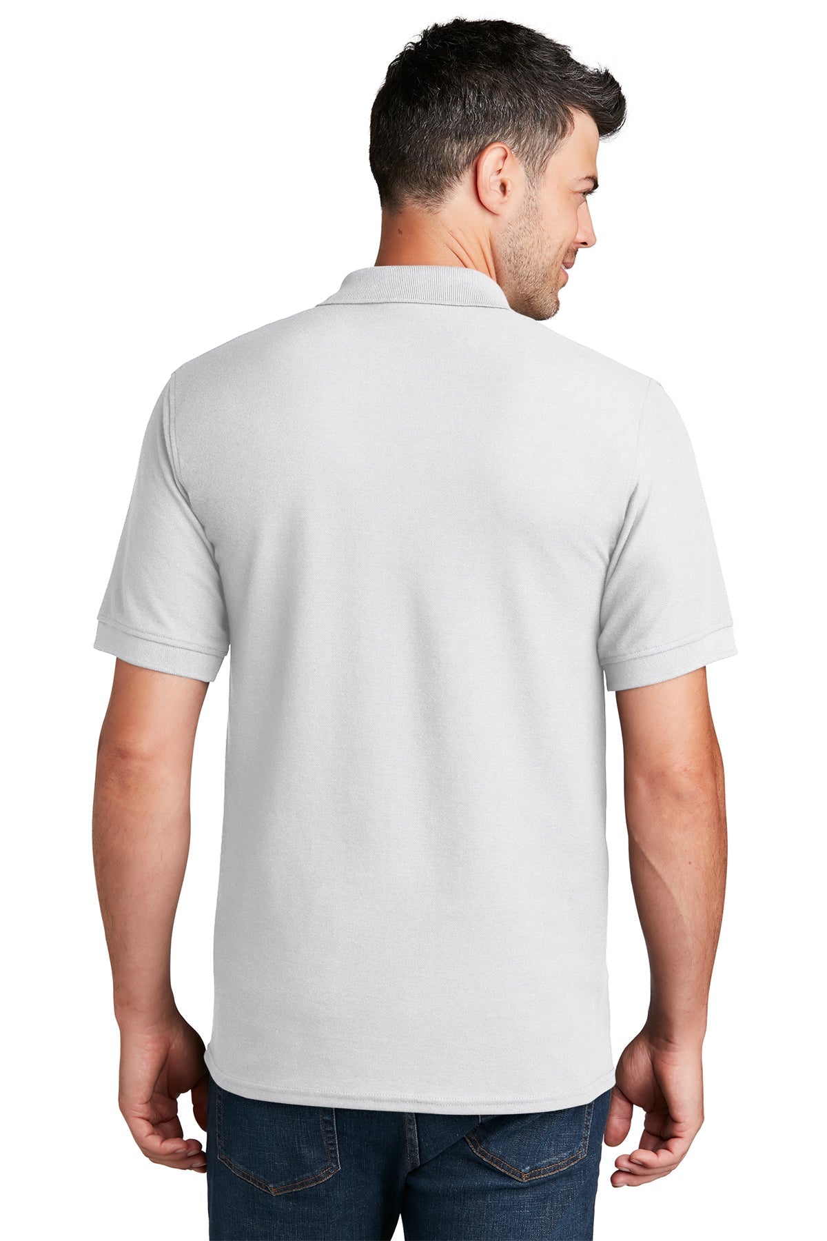 Port & Company Branded Pique Polos, White [TXO]