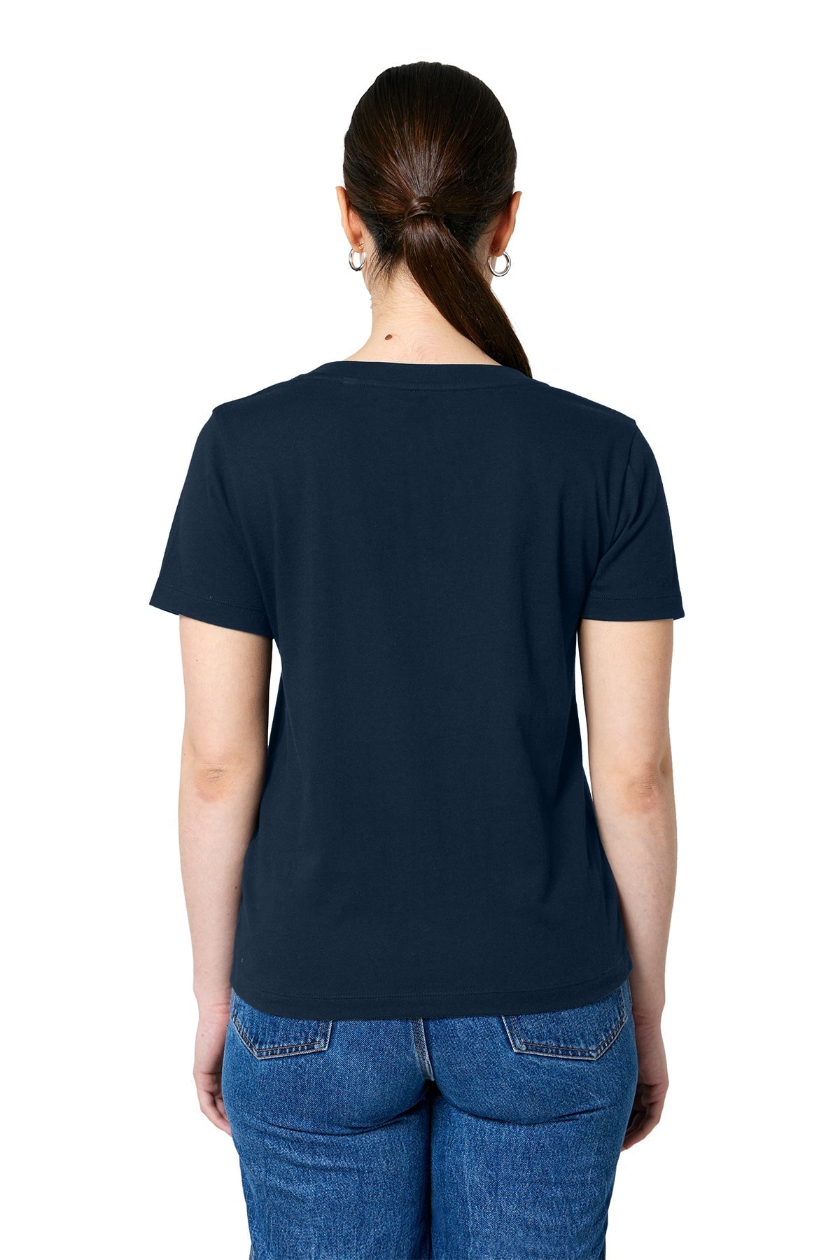 Stanley Stella Women’s Isla V-Neck Custom Tee's, French Navy [Kizen]