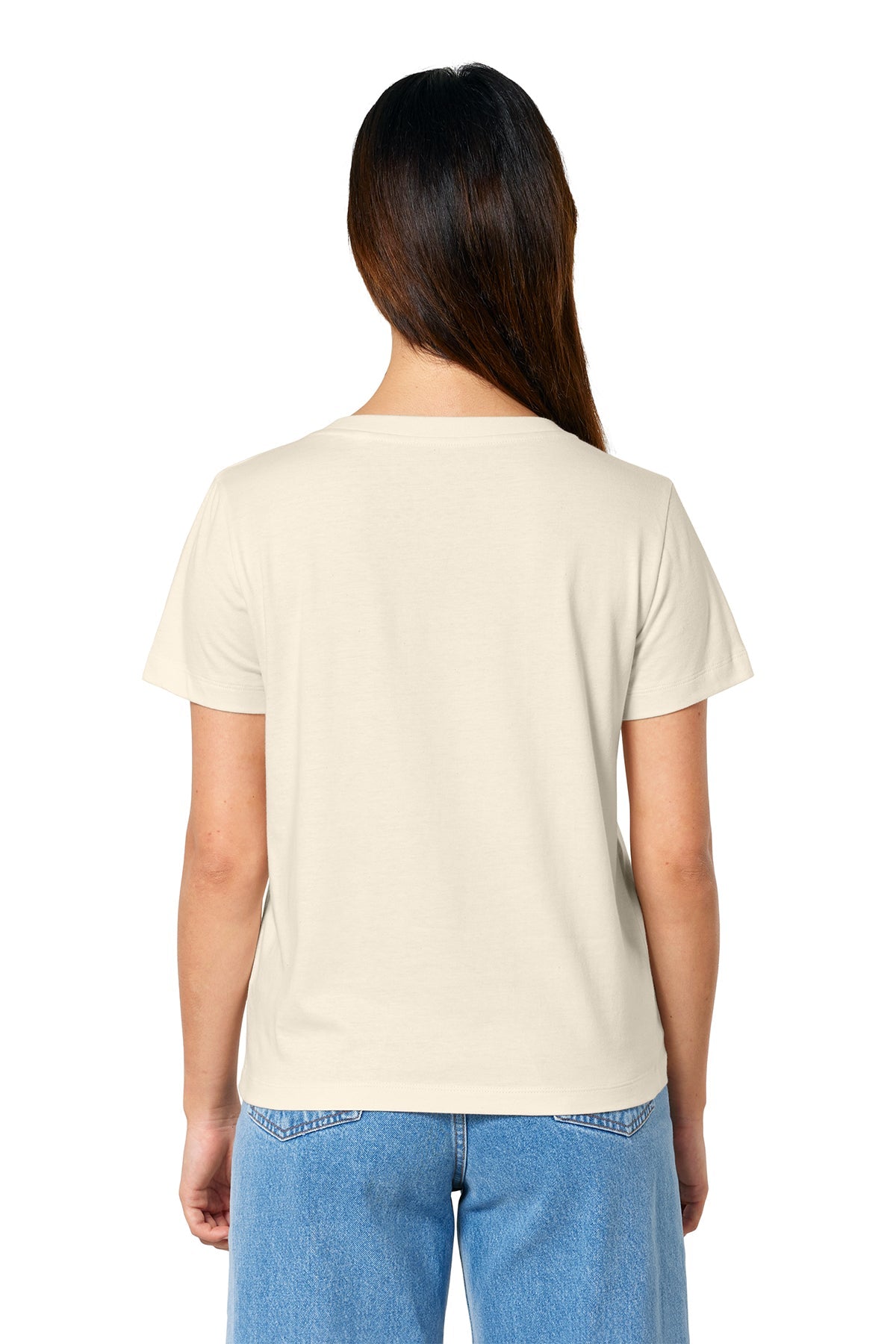 Stanley Stella Women’s Isla V-Neck Custom Tee's, Natural Raw