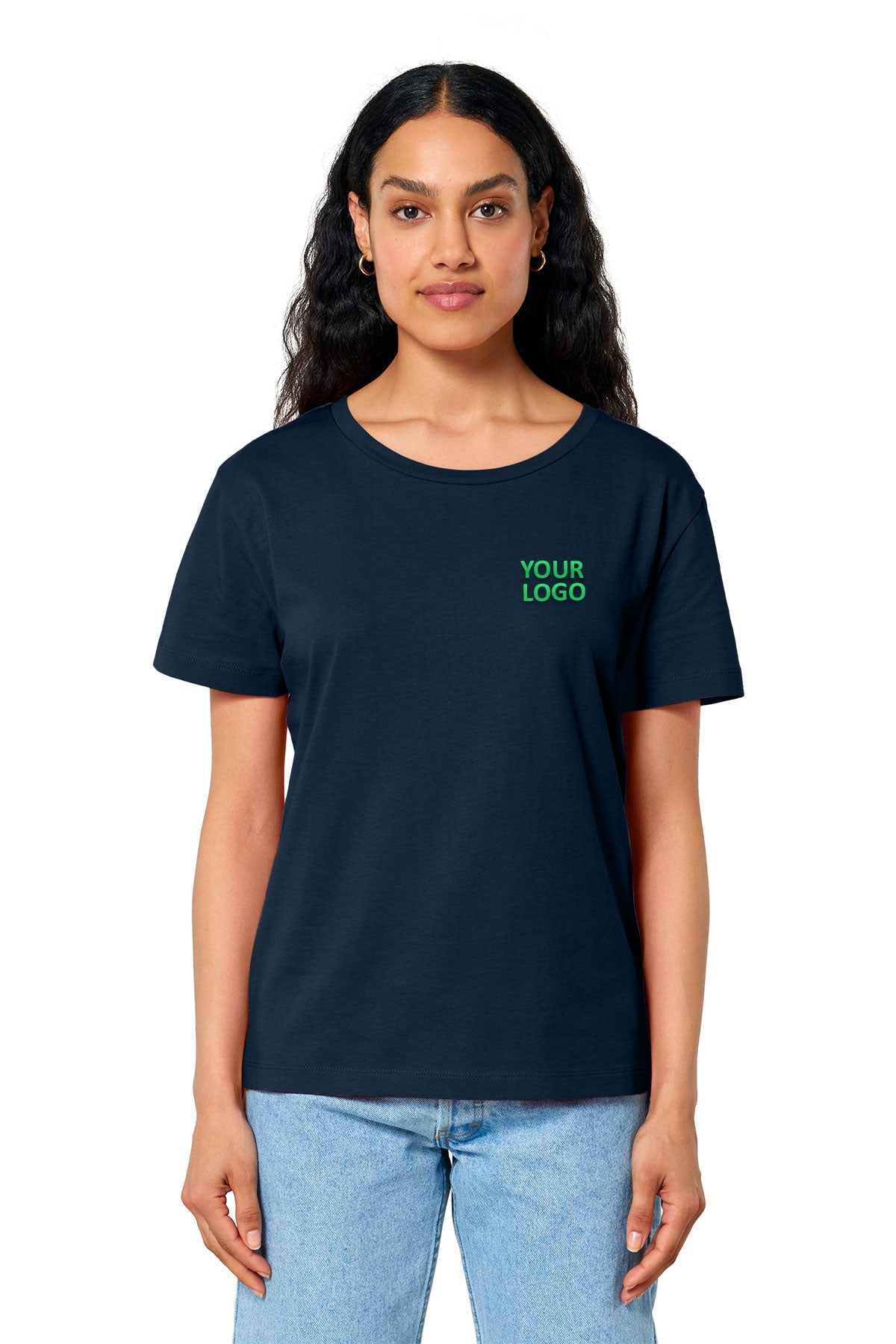 Stanley Stella Women’s Serena Scoop Neck Custom Tee's, French Navy