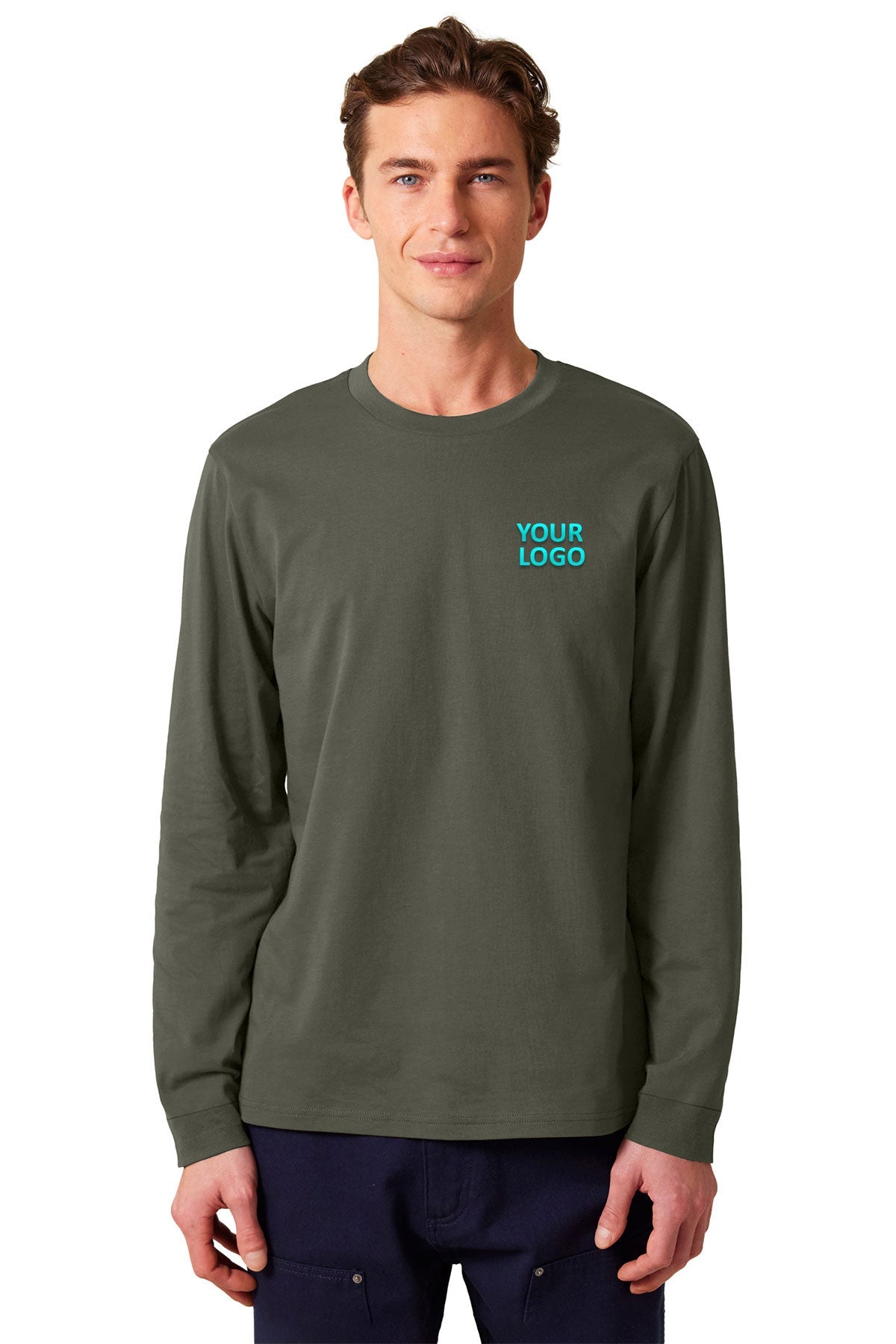 Stanley Stella Unisex Creator 2.0 Long Sleeve Custom Tee's, Khaki Green