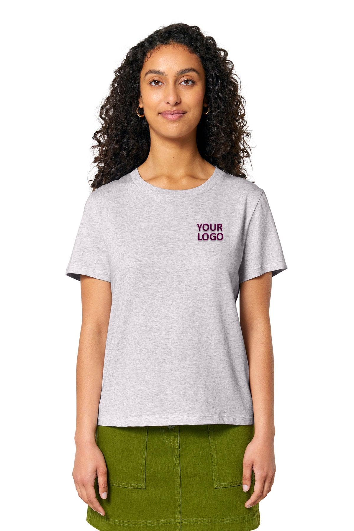 Stanley Stella Women’s Muser Custom Tee's, Cool Heather Grey