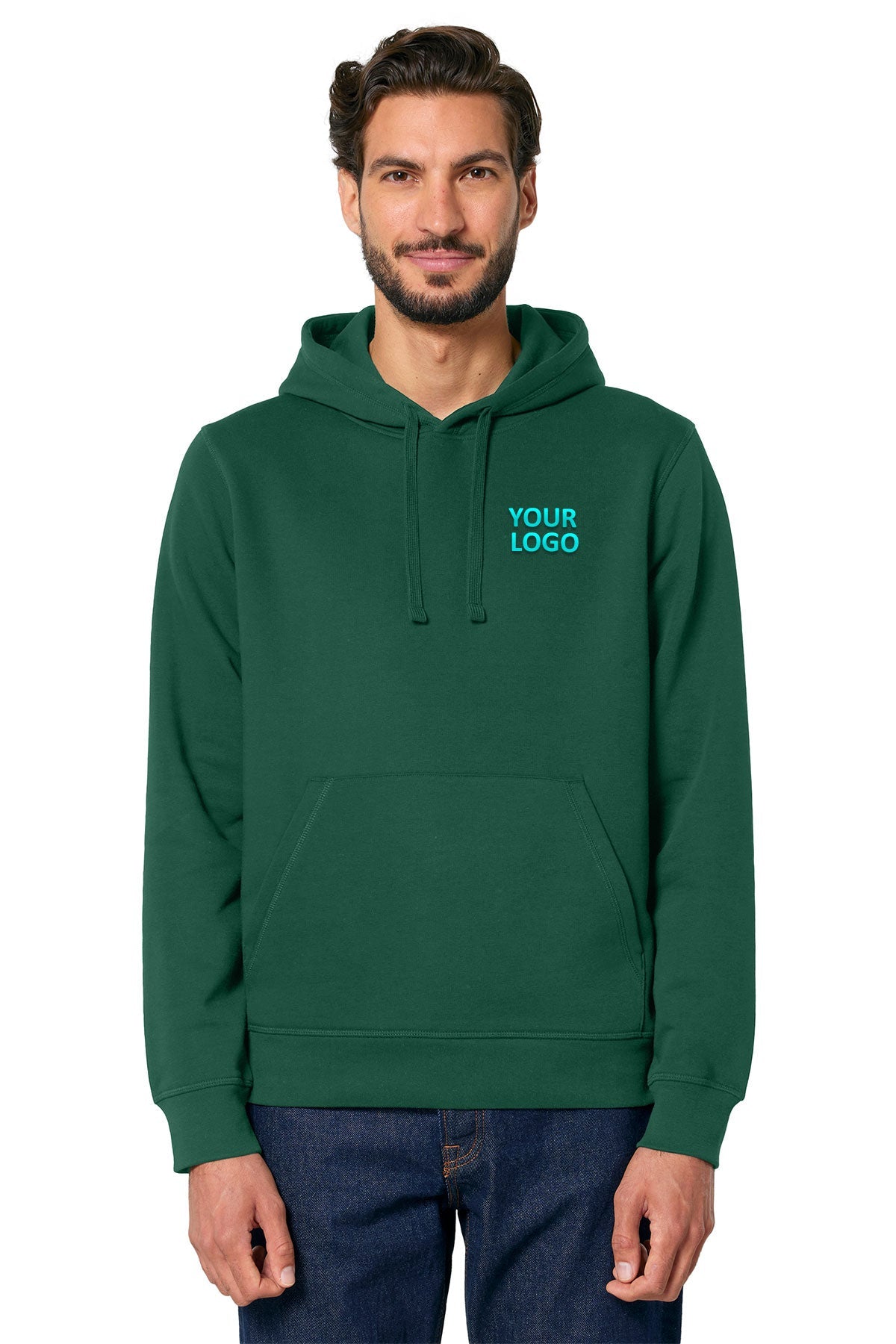 Stanley Stella Unisex Drummer 2.0 Custom Hooded Sweatshirts, Bottle Green